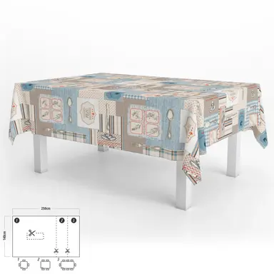 MANTEL ANTIMANCHAS HULE RECTANGULAR