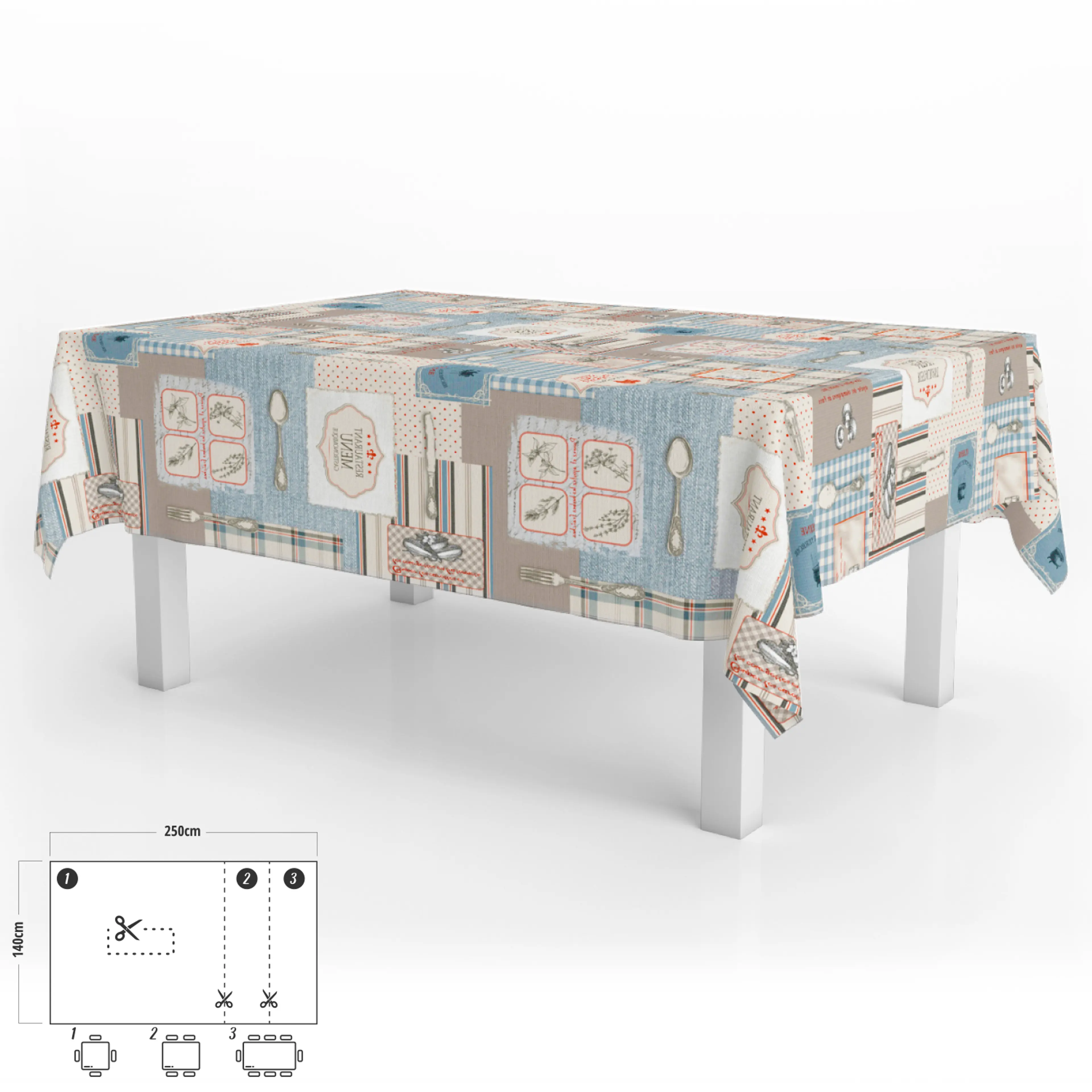 MANTEL ANTIMANCHAS HULE RECTANGULAR