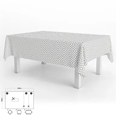 MANTEL ANTIMANCHAS HULE RECTANGULAR