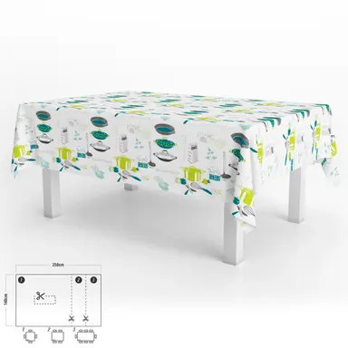 MANTEL ANTIMANCHAS HULE RECTANGULAR