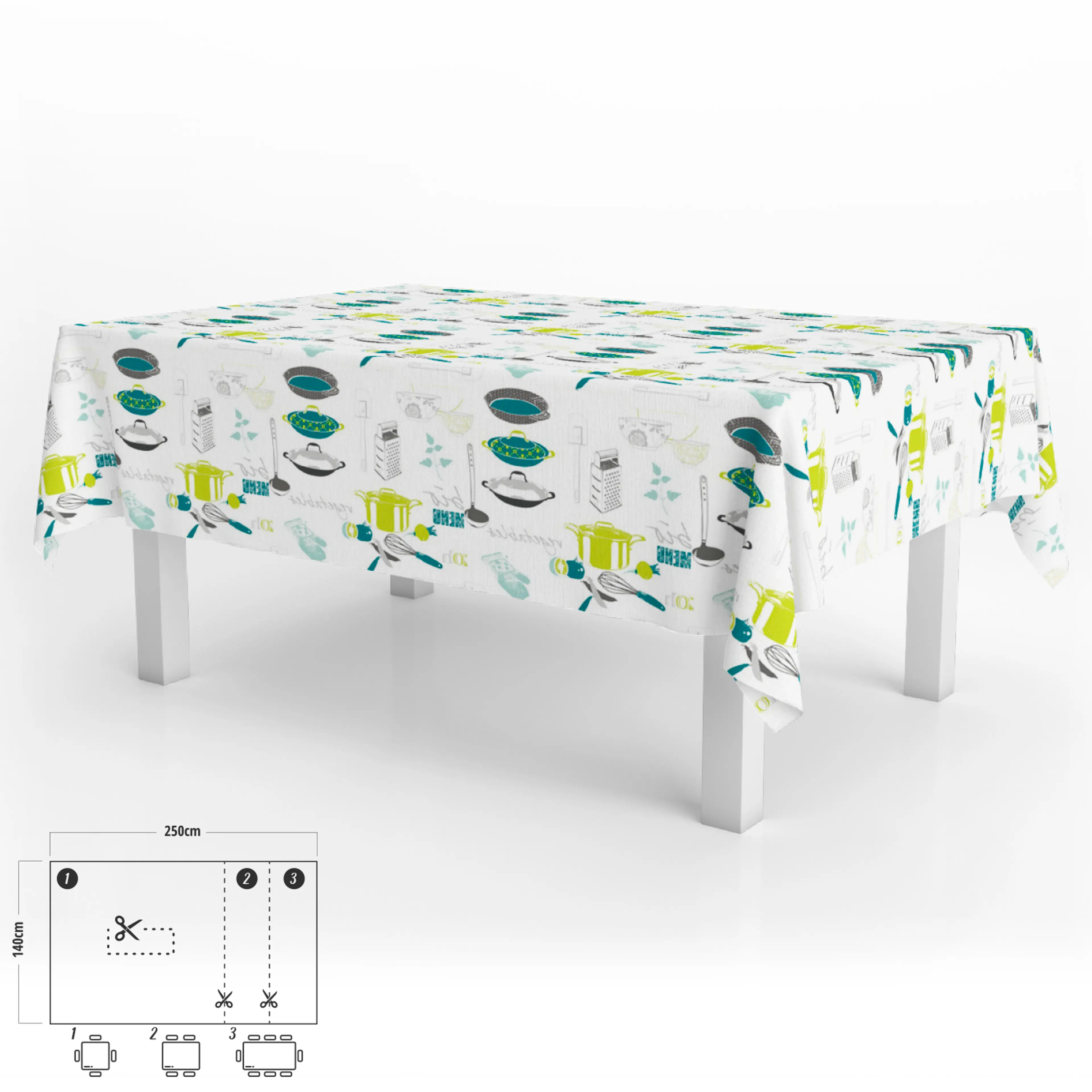 MANTEL ANTIMANCHAS HULE RECTANGULAR