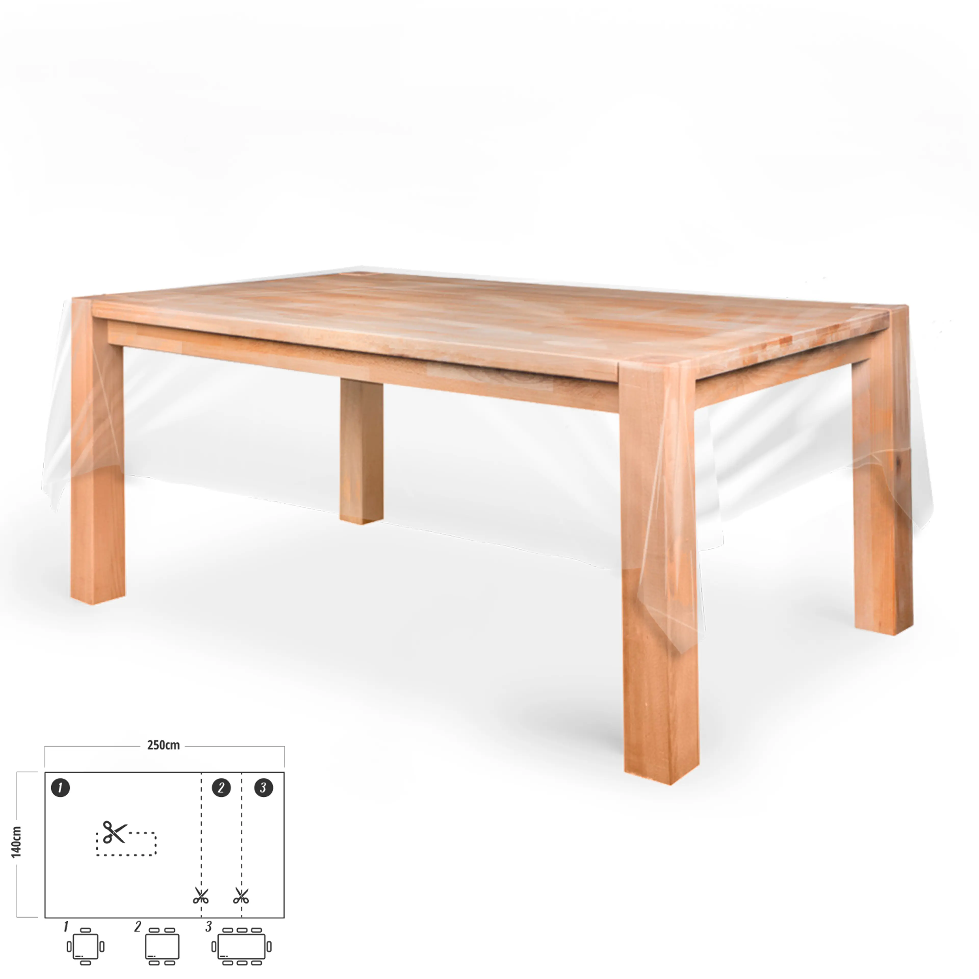 MANTEL ANTIMANCHAS HULE RECTANGULAR