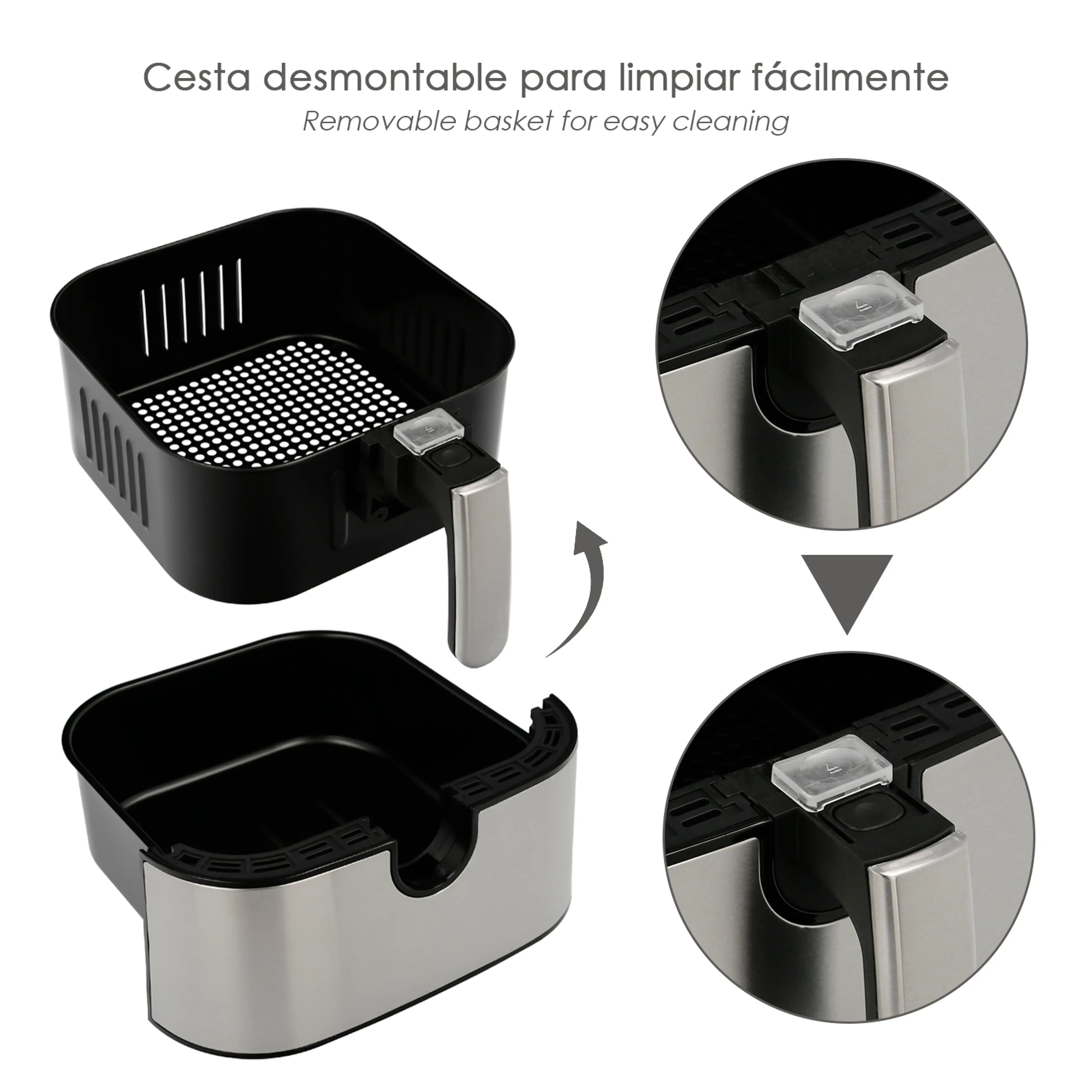 FREIDORA DE AIRE 1800 W. CAPACIDAD 