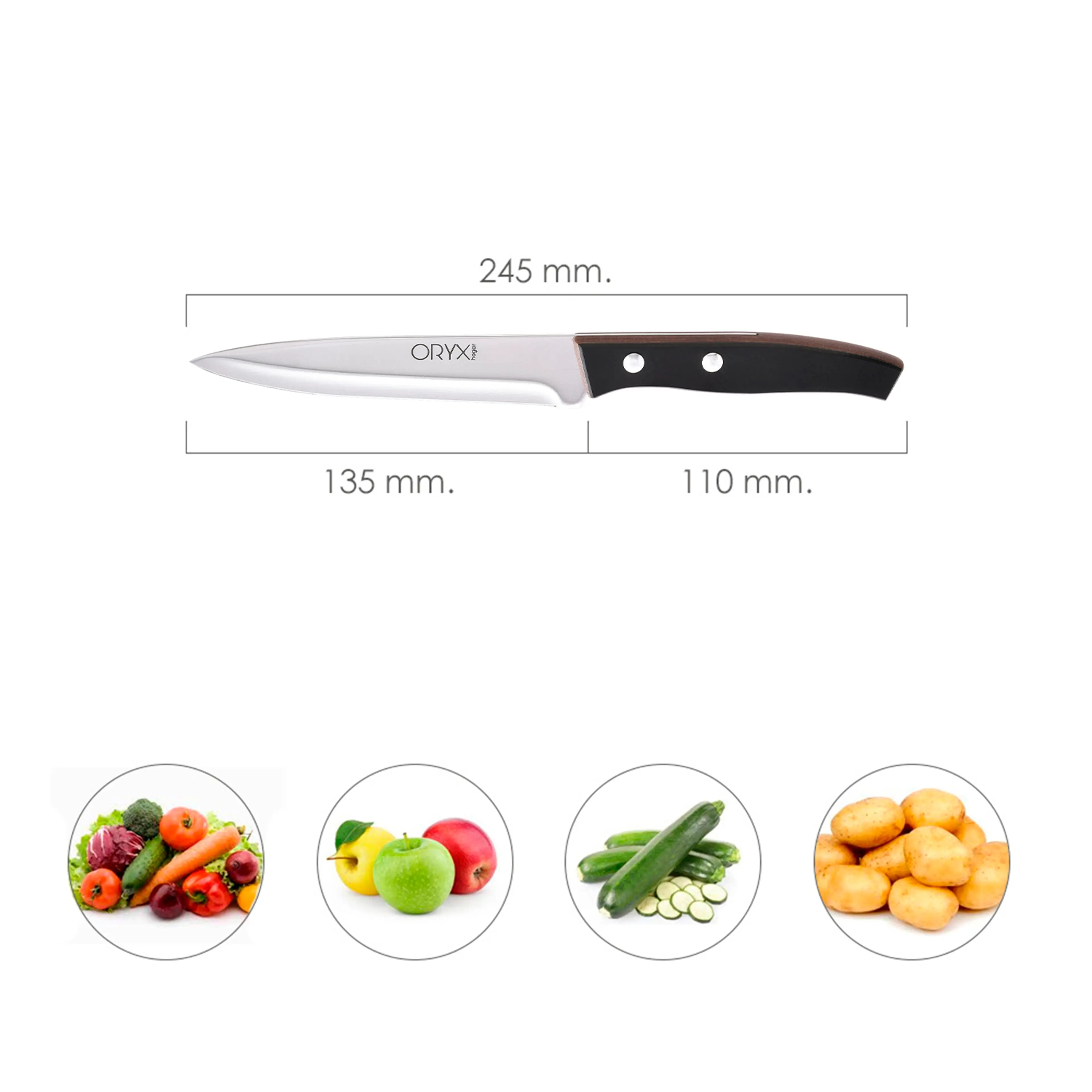 CUCHILLO ASPEN VERDURAS HOJA ACERO 