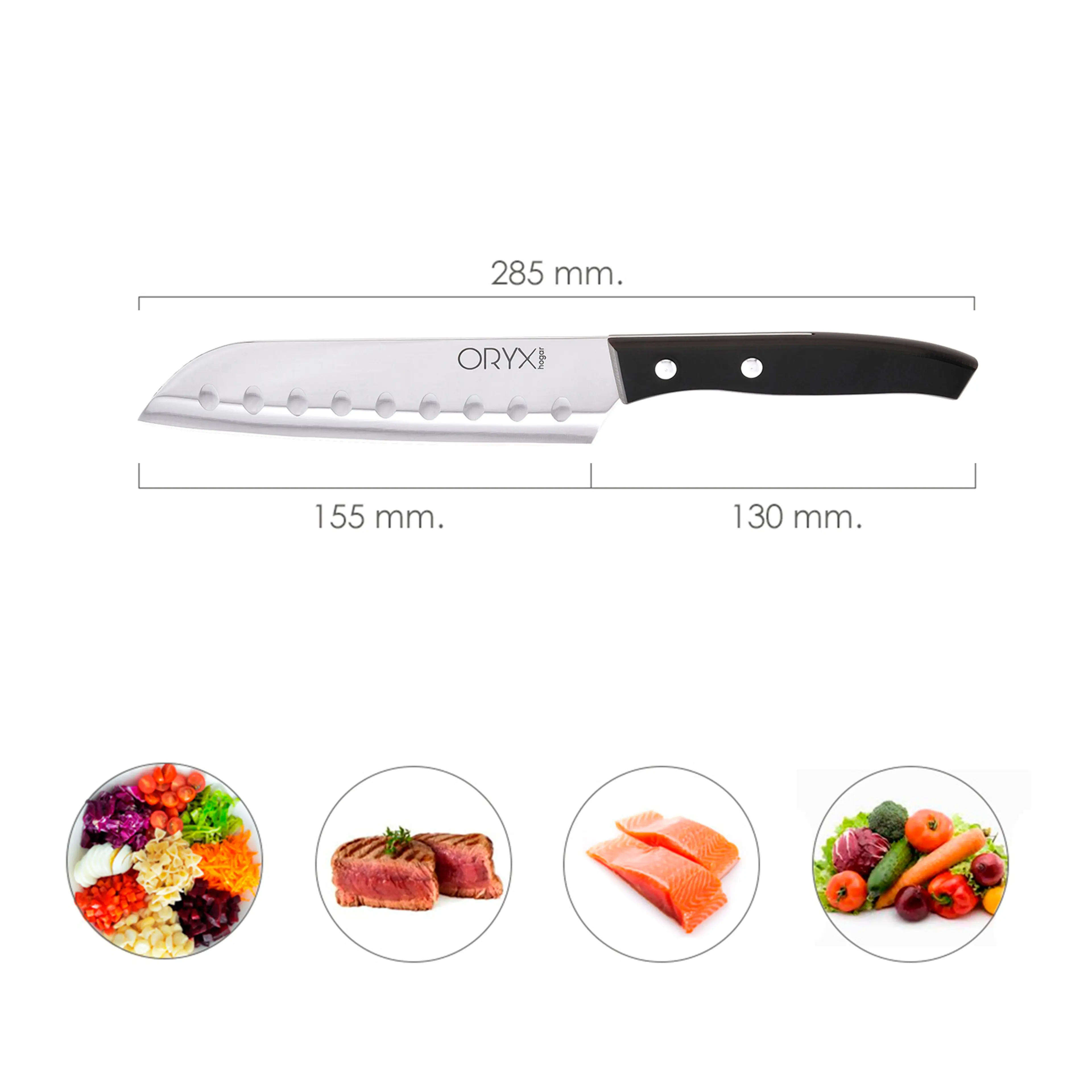 CUCHILLO ASPEN SANTOKU HOJA ACERO I