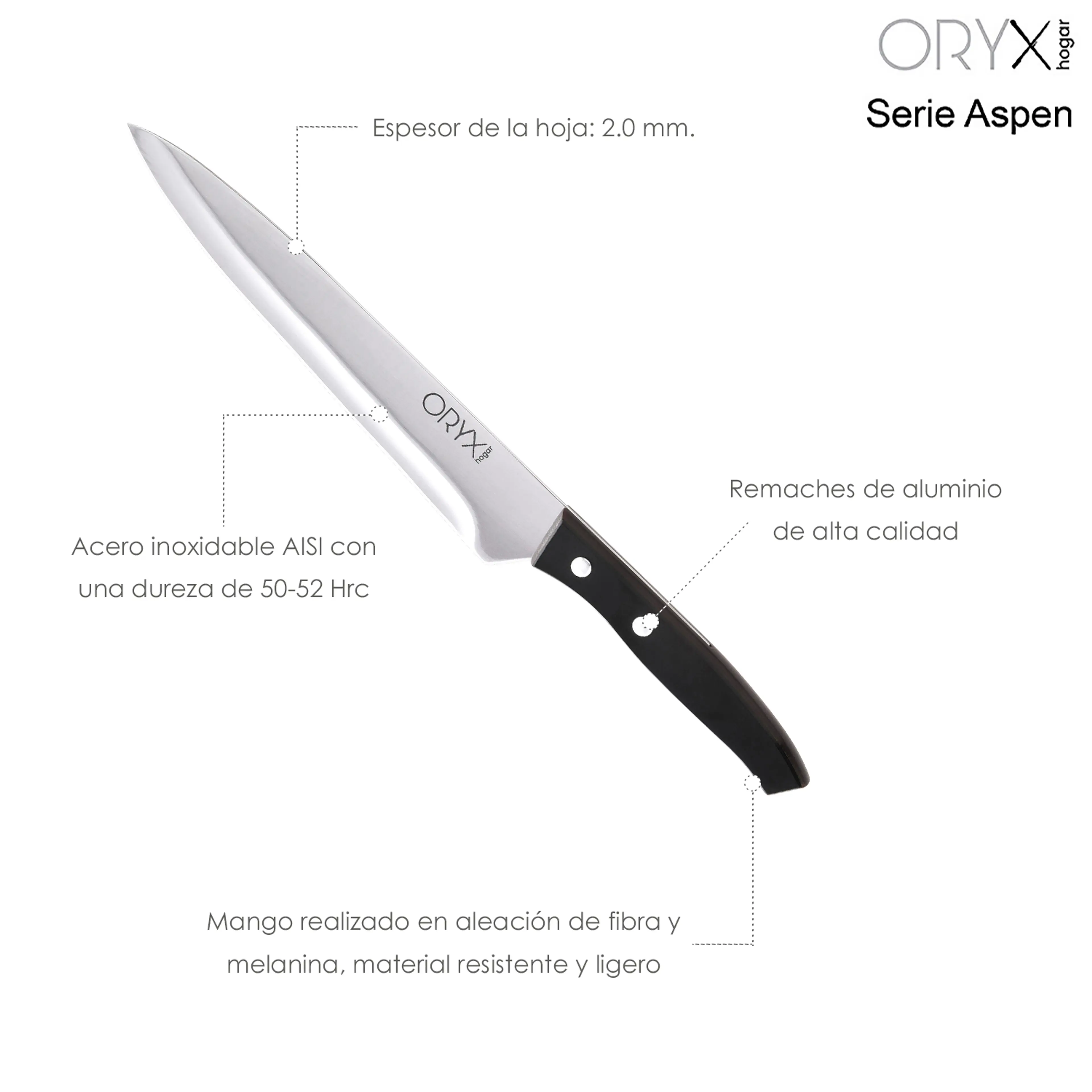 CUCHILLO ASPEN COCINERO / CHEF HOJA