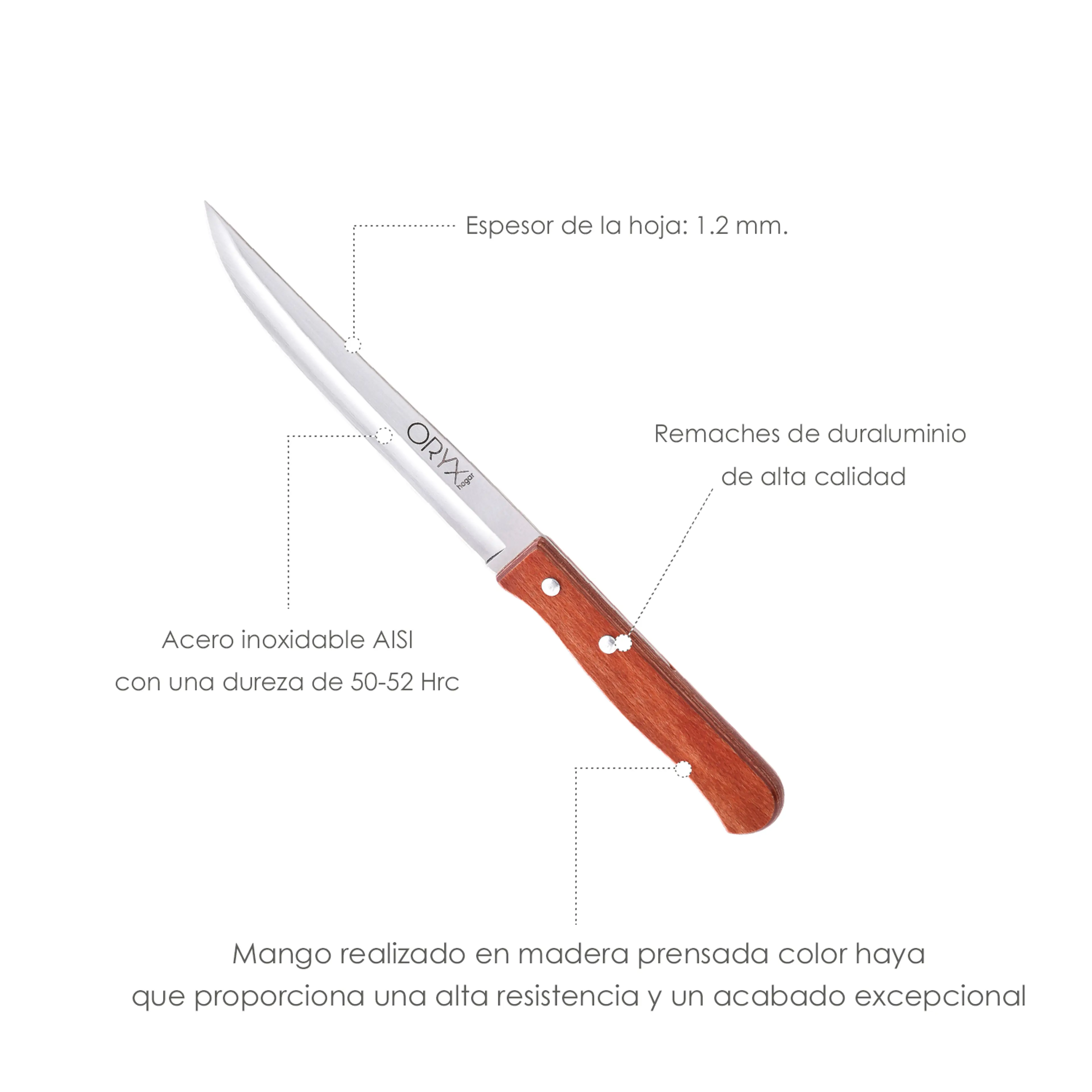 CUCHILLO MONTANA COCINA HOJA ACERO 