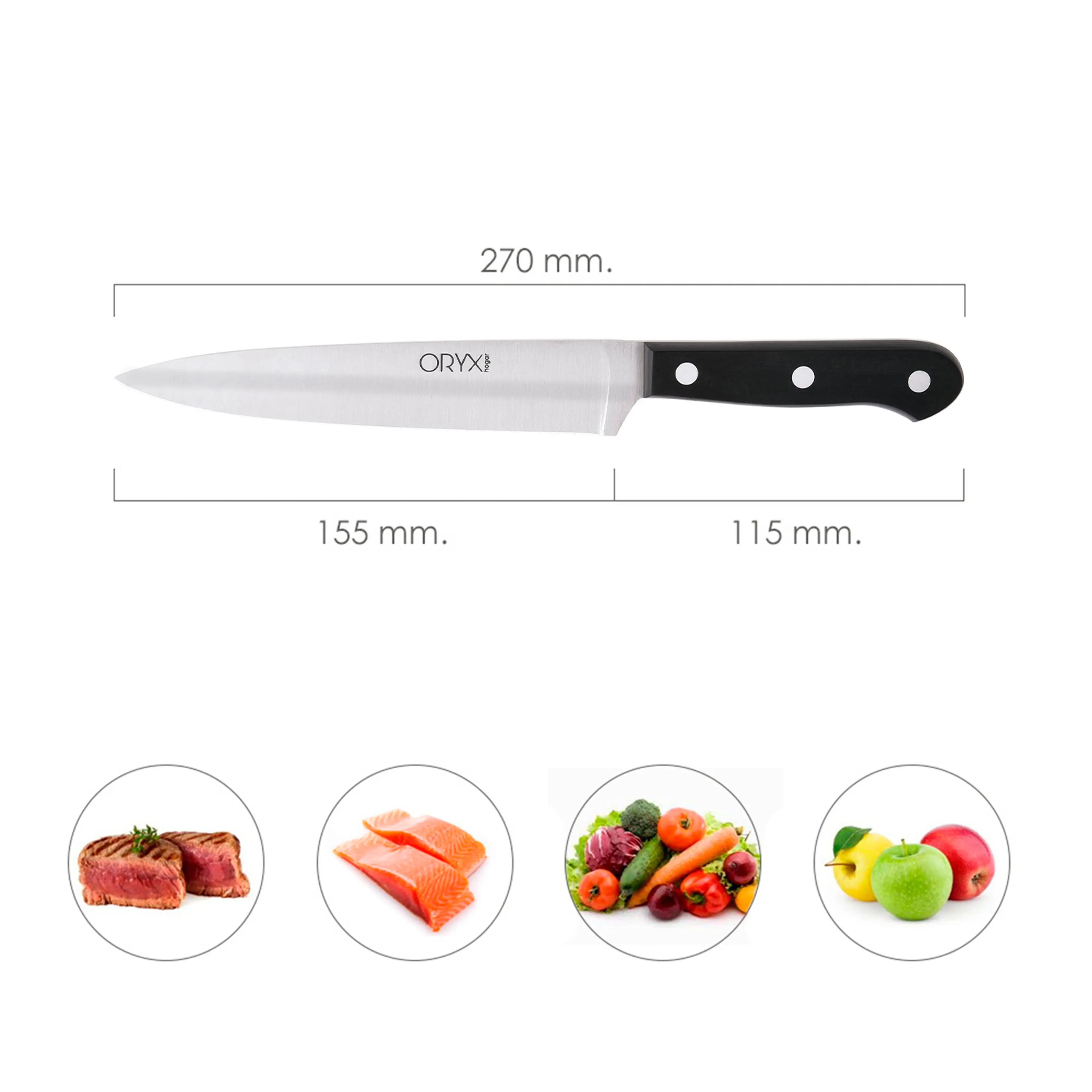 CUCHILLO GRENOBLE COCINA HOJA ACERO