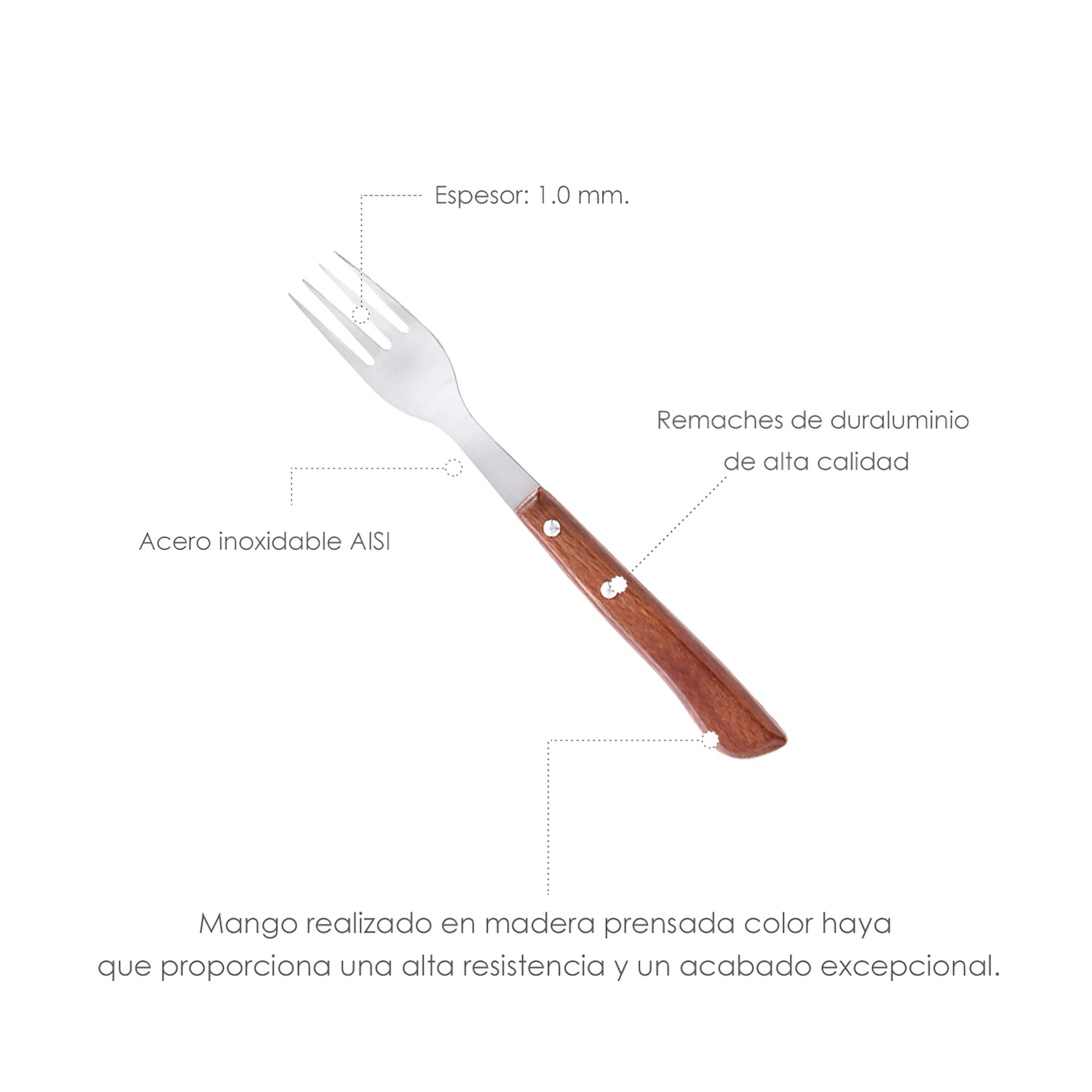 TENEDOR MONTANA CHULETERO ACERO INO