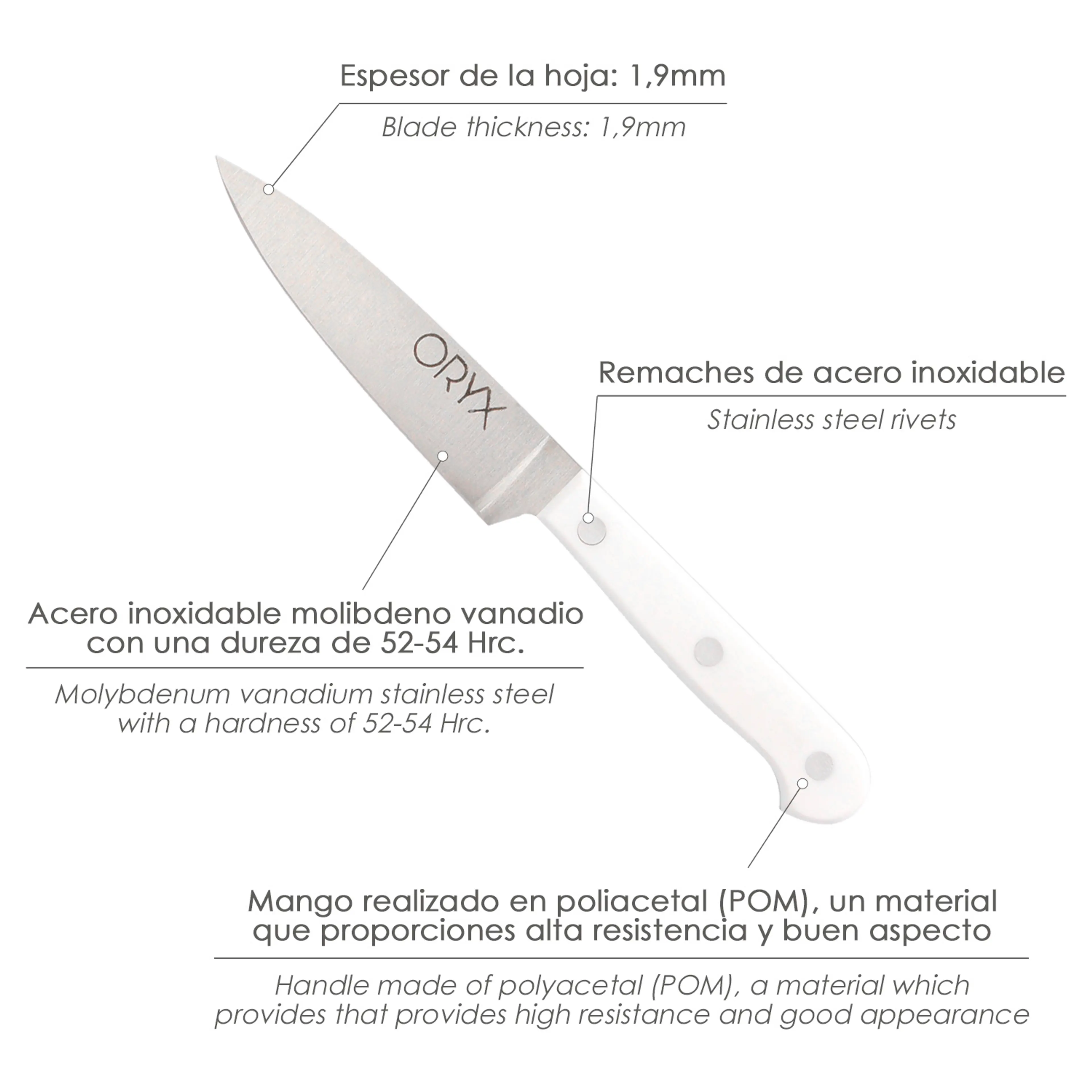 CUCHILLO HUSKY PELADOR 11 CM. HOJA 