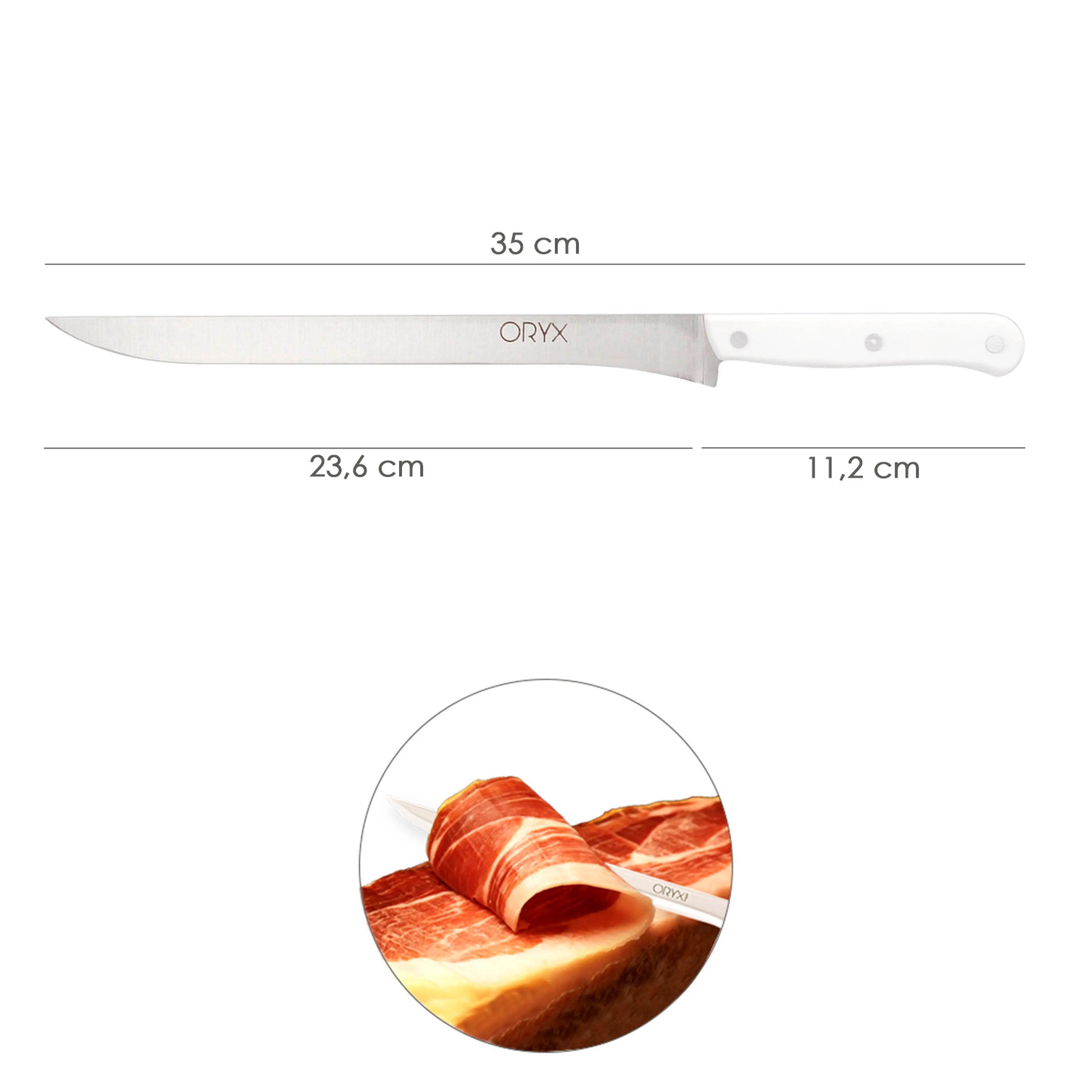 CUCHILLO HUSKY JAMONERO 25 CM. HOJA