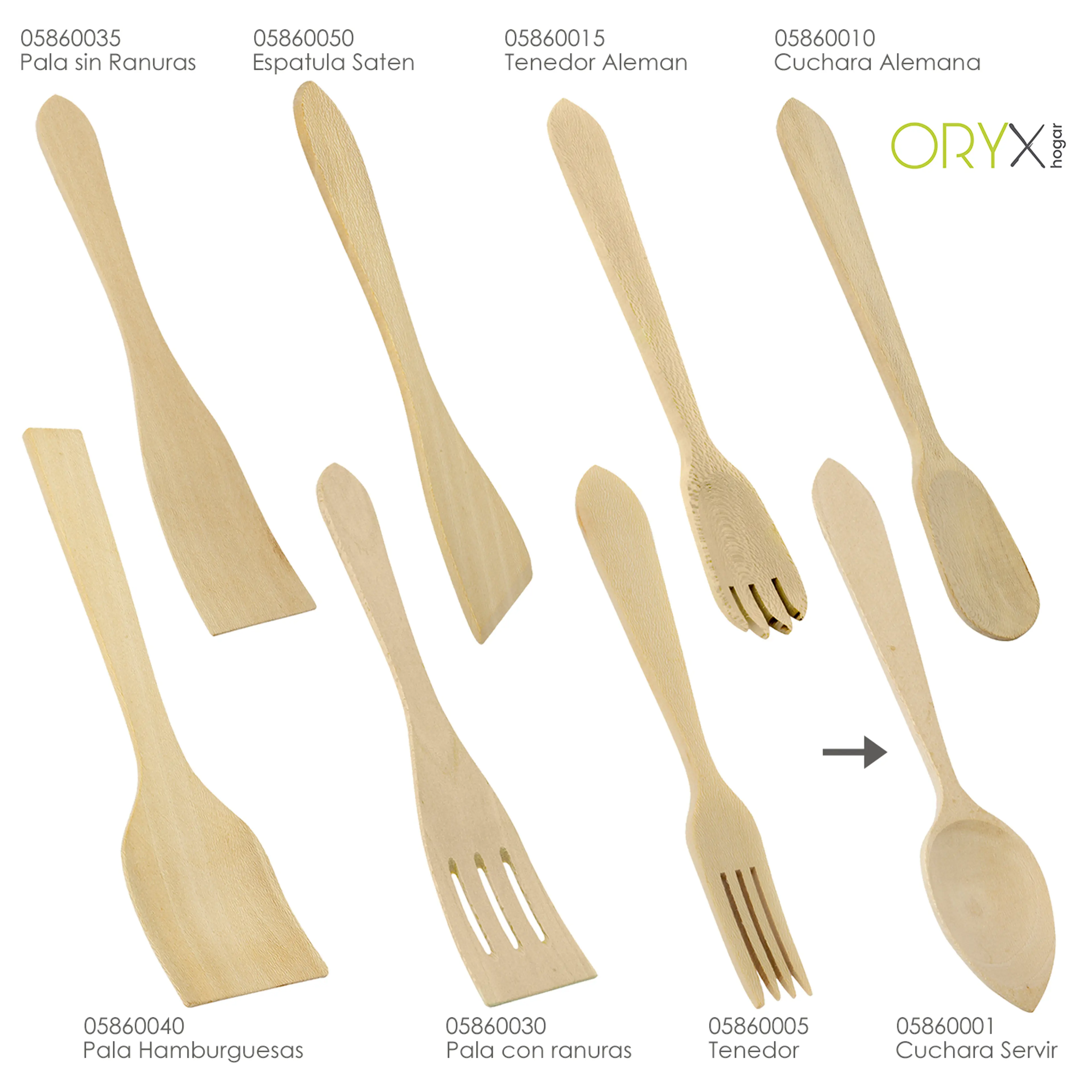 CUCHARA SERVIR COCINA MADERA ORYX 3