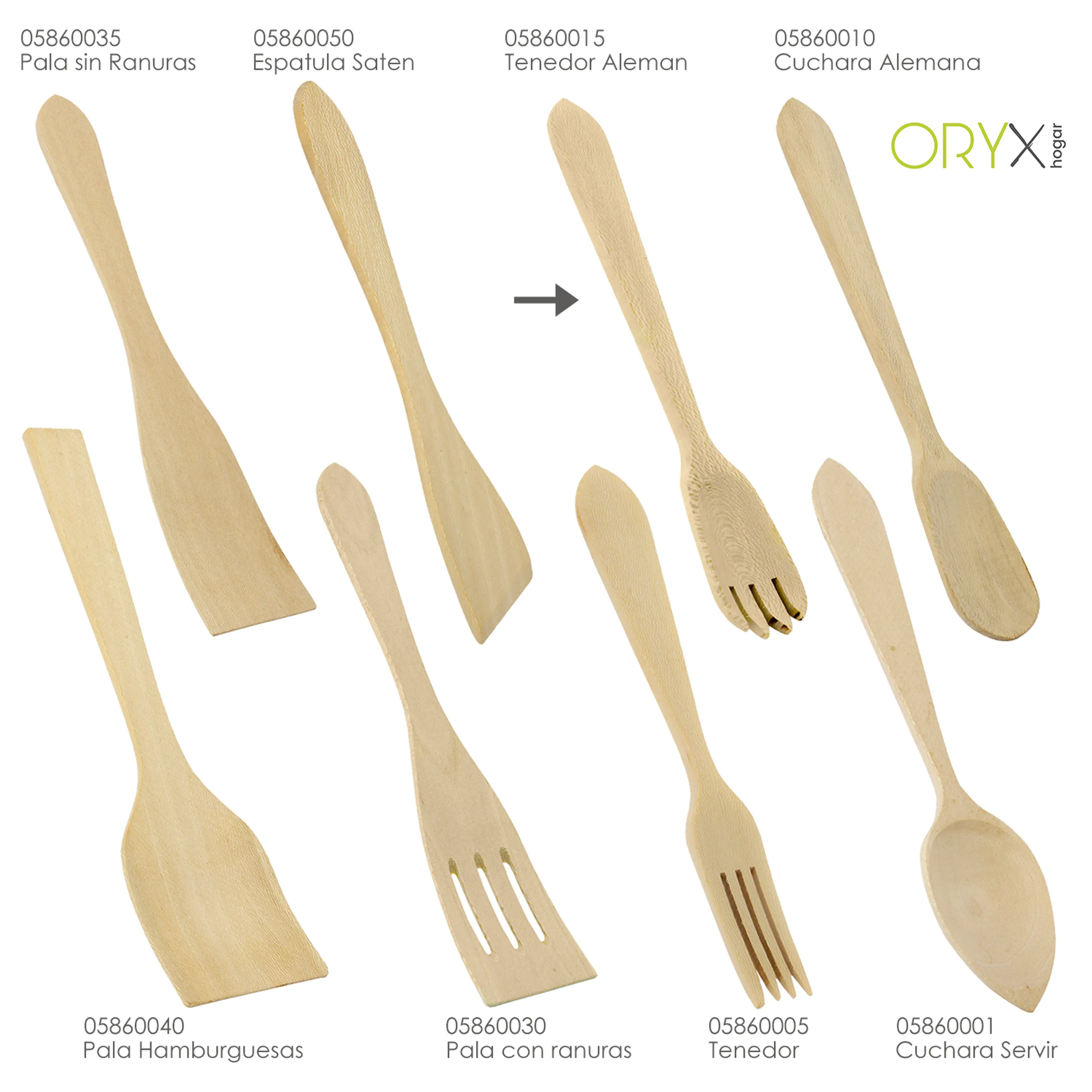 TENEDOR ALEMAN COCINA MADERA ORYX 3
