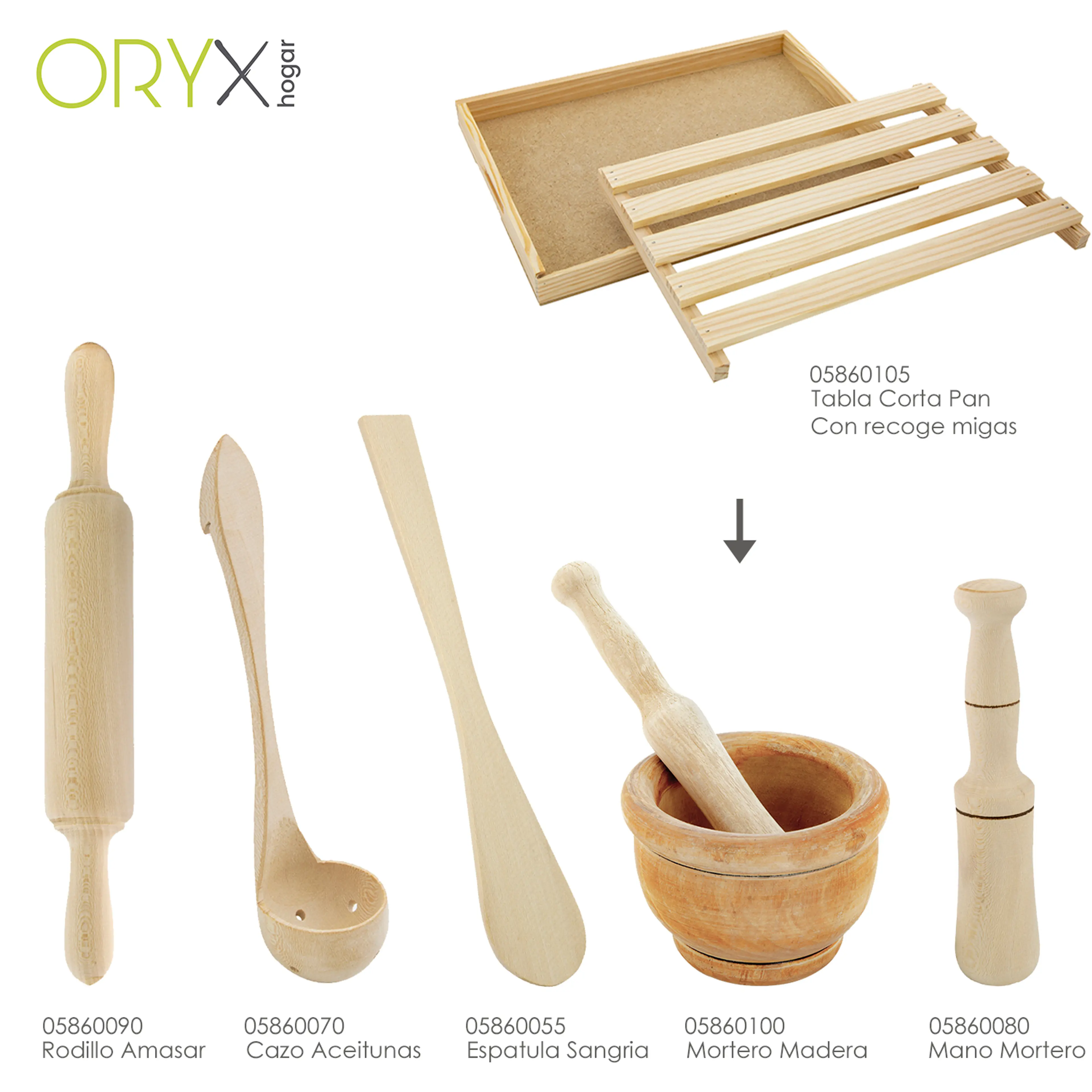MORTERO MADERA COCINA ORYX Ø 14 CM