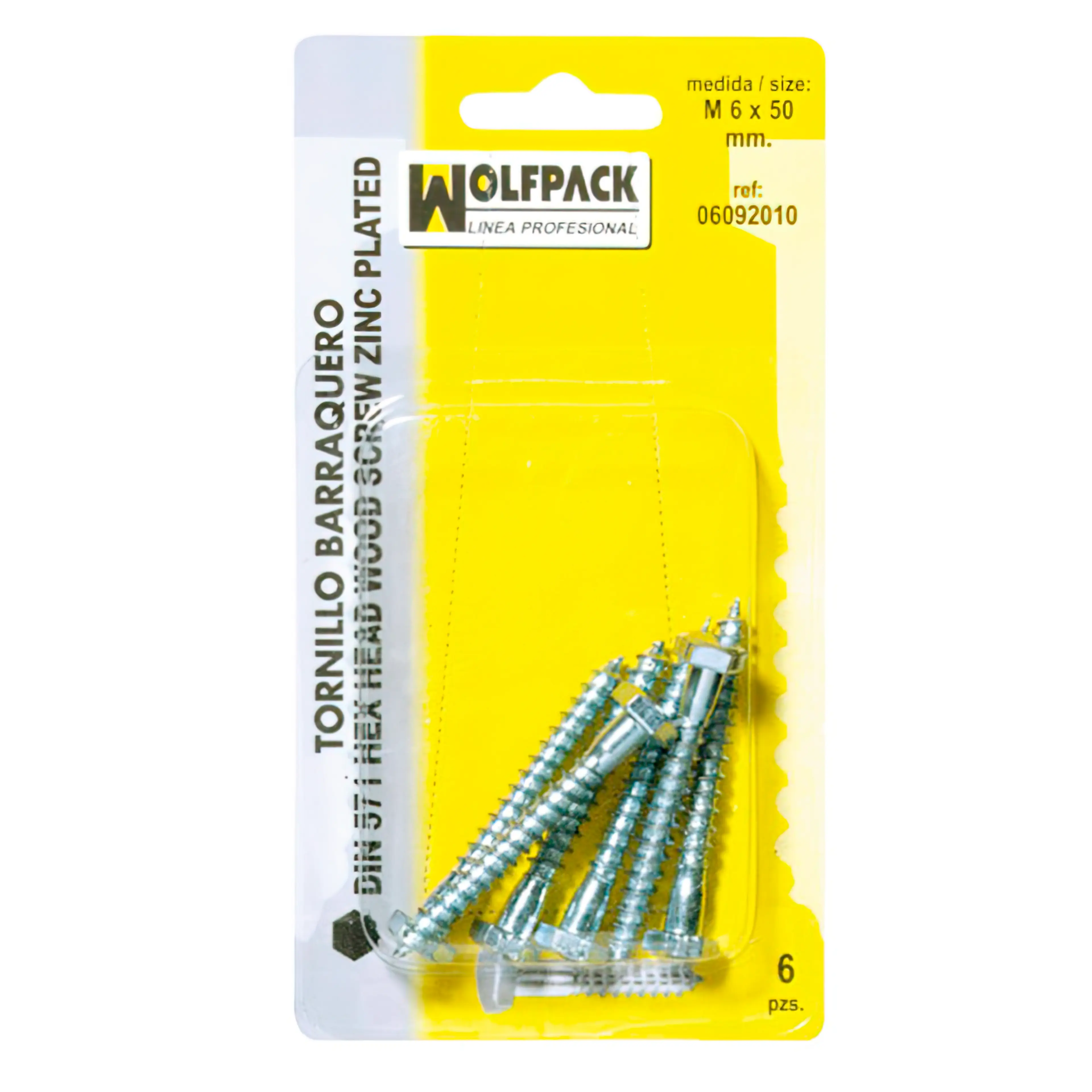 TIRAFONDO BARRAQUERO DIN571 6X40 MM
