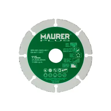 DISCO CORTE MADERA / PLASTICO Ø 115