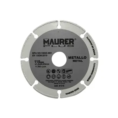 DISCO CORTE UNIVERSAL METALES Ø 115