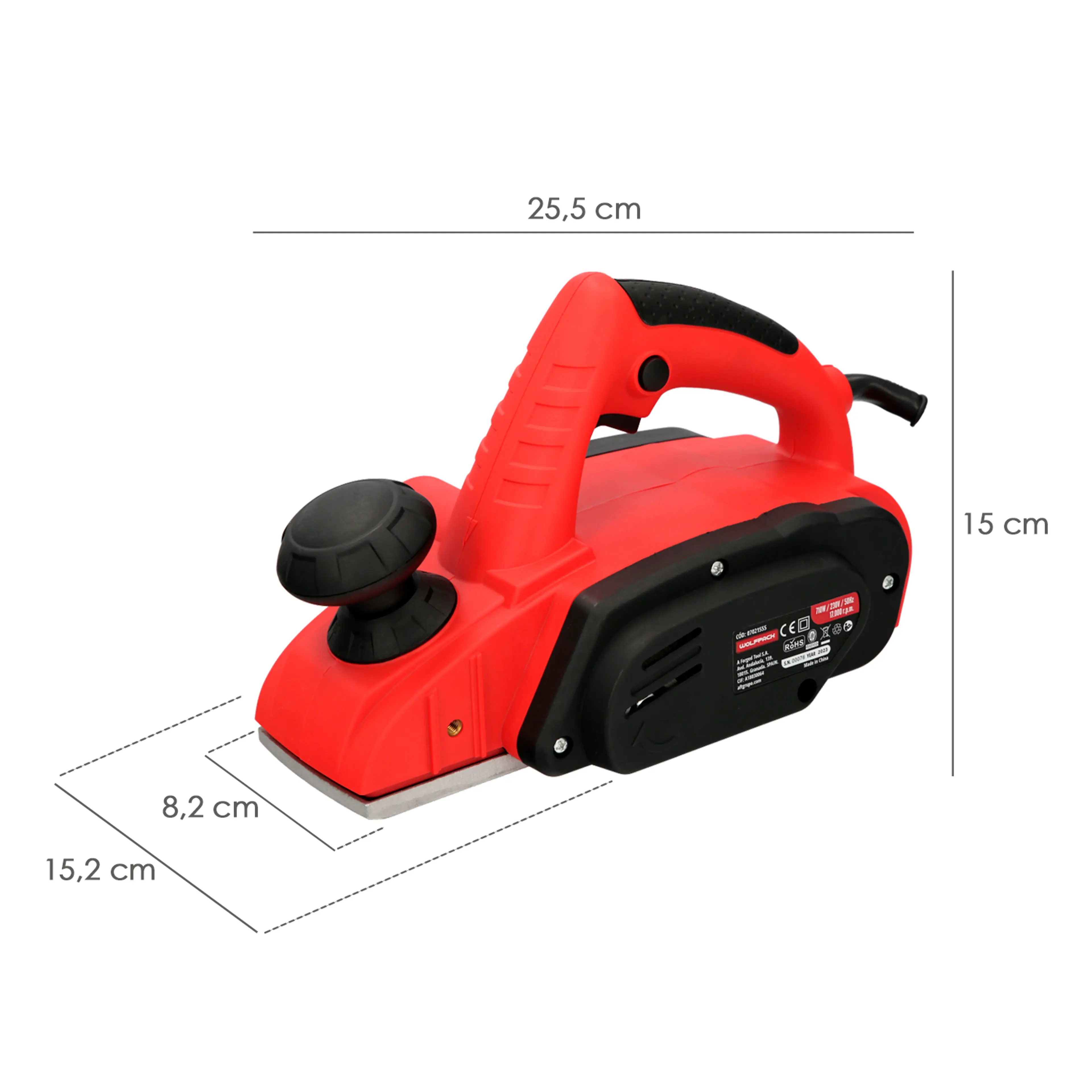 CEPILLO ELECTRICO 710 WATT. ANCHURA