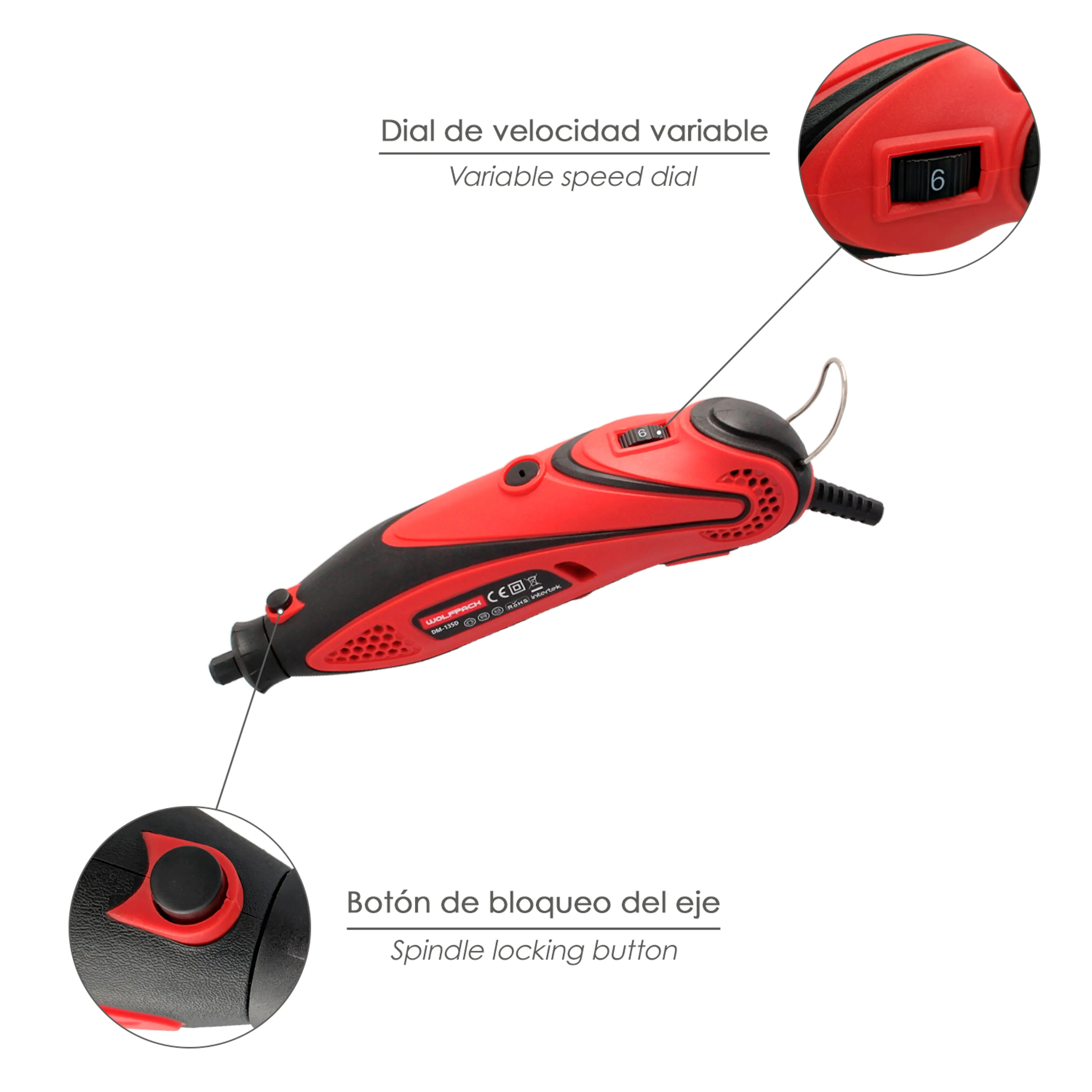 MULTIHERRAMIENTA 135 WATT. CON 210 