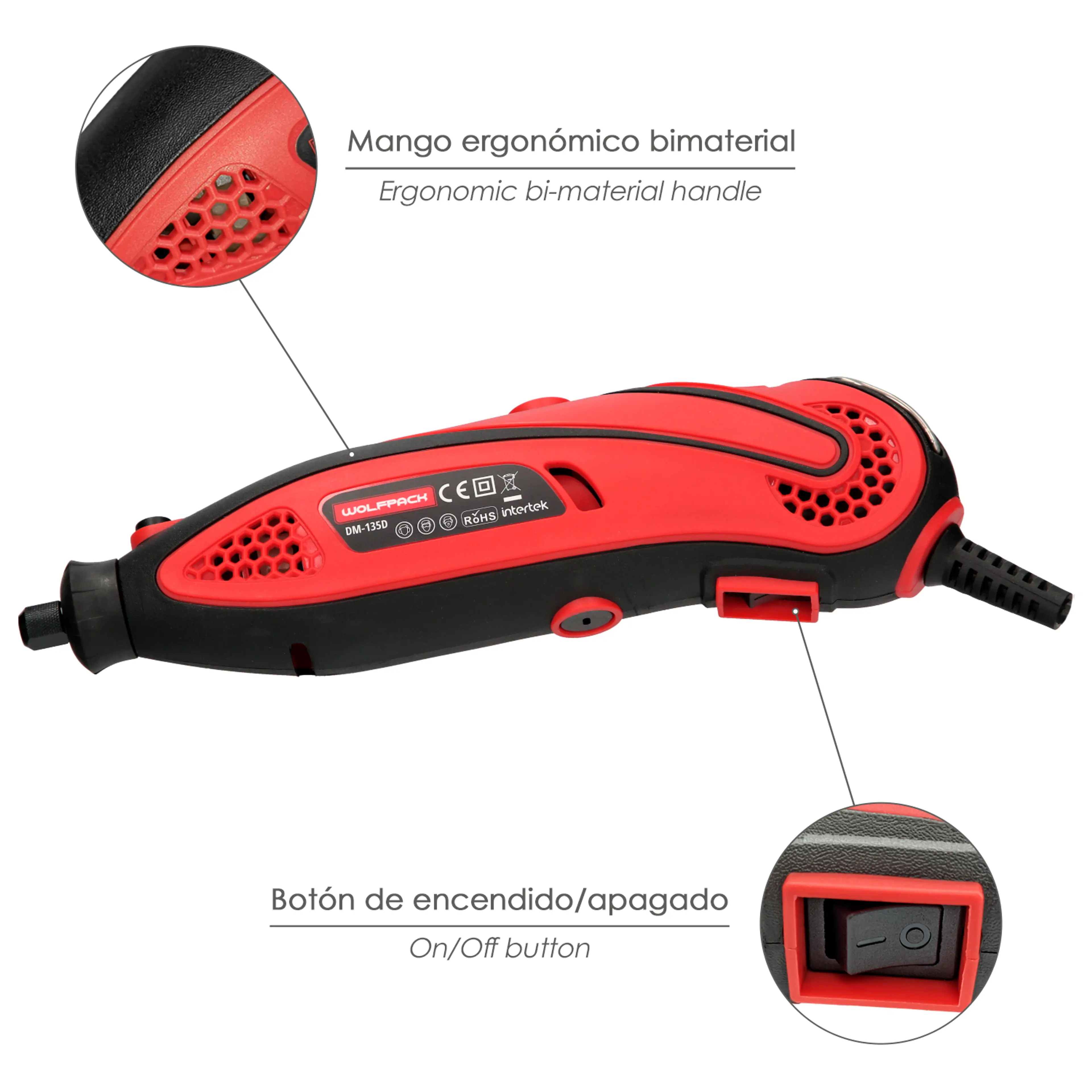 MULTIHERRAMIENTA 135 WATT. CON 210 