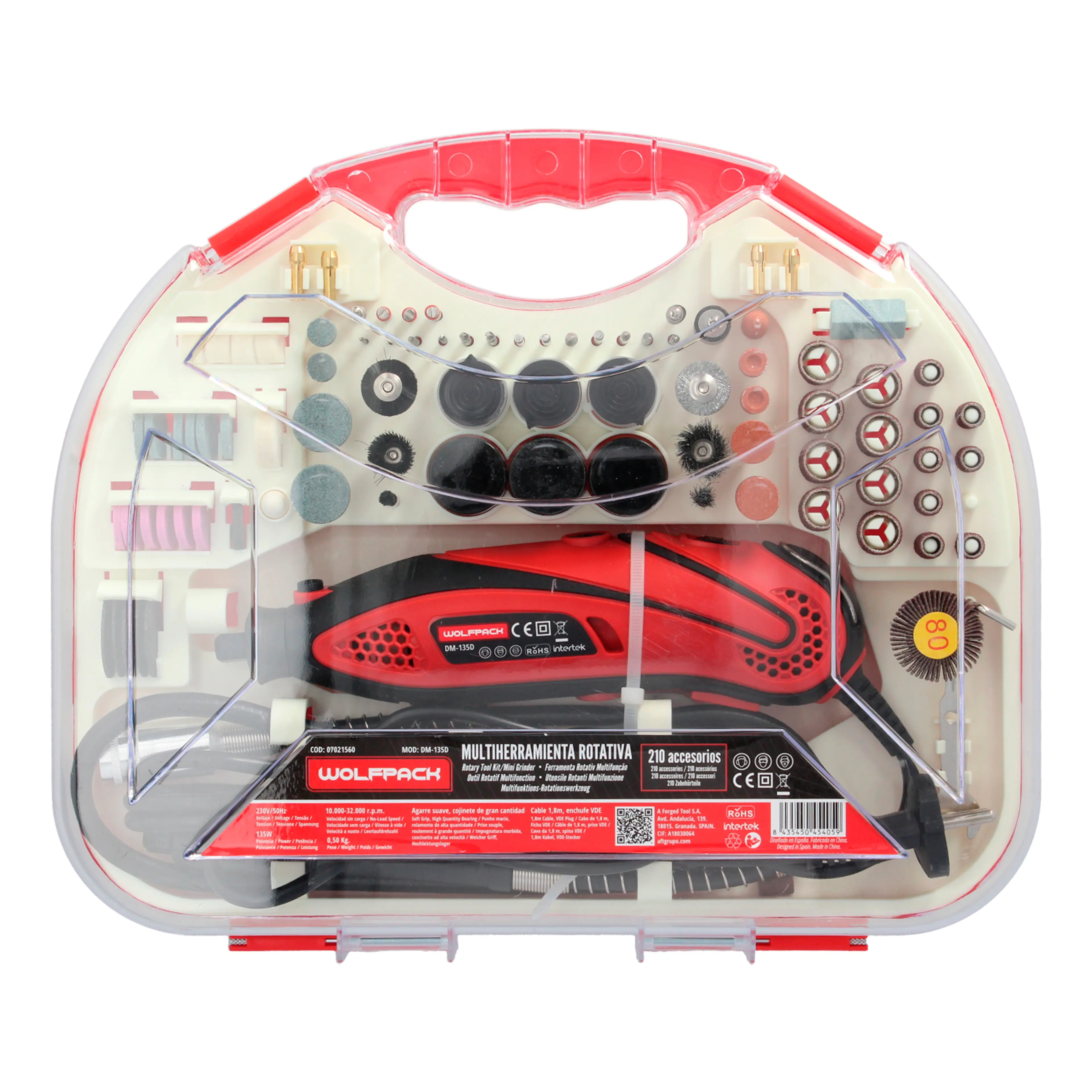 MULTIHERRAMIENTA 135 WATT. CON 210 