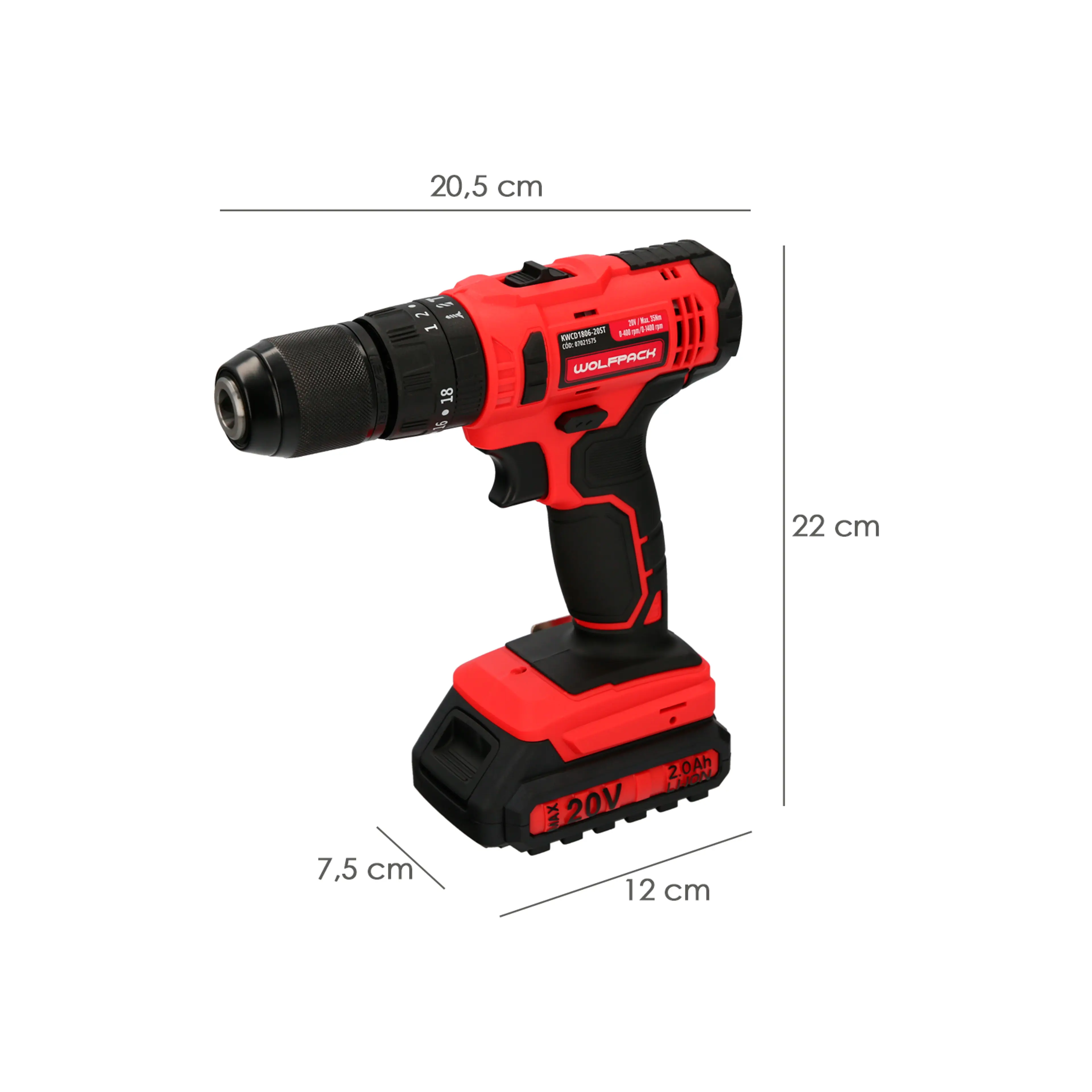 TALADRO ATORNILLADOR 20 V. CON 2 VE