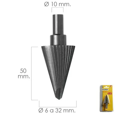 FRESA CONICA HSS Ø 6-32 MM. PARA TA