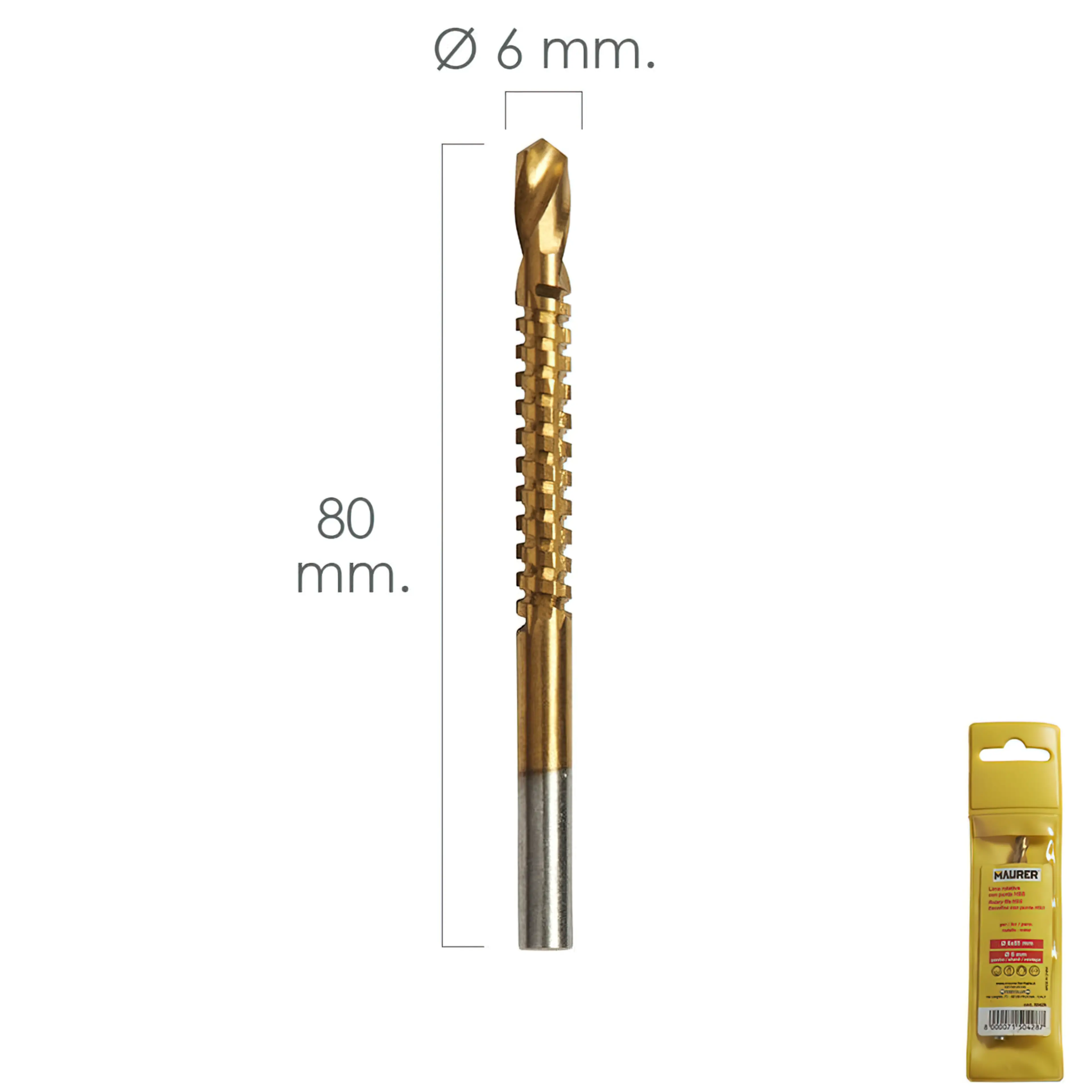 FRESA ROTATIVA PARA METALES HSS  Ø 