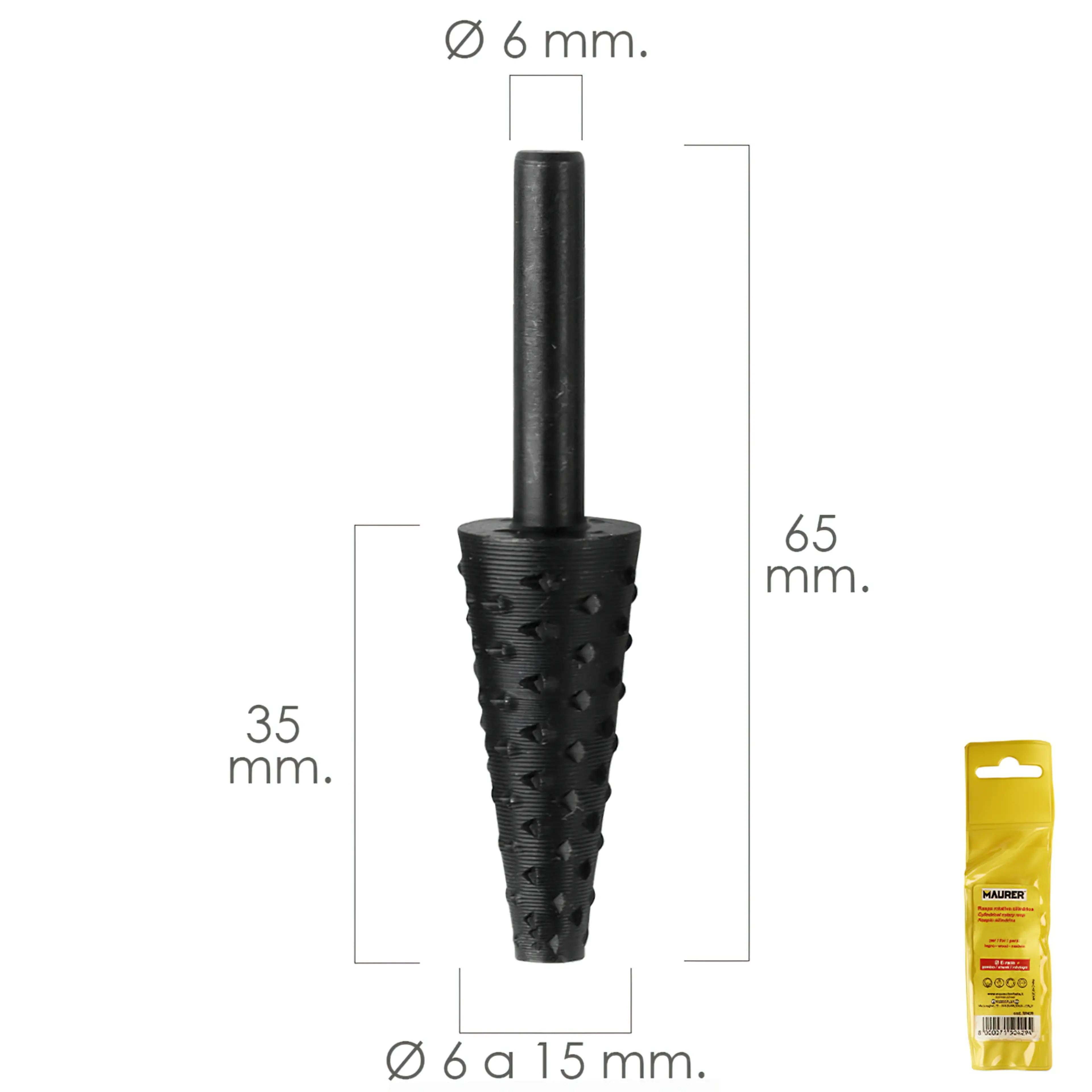 FRESA ROTATIVA PARA MADERA CONICA Ø