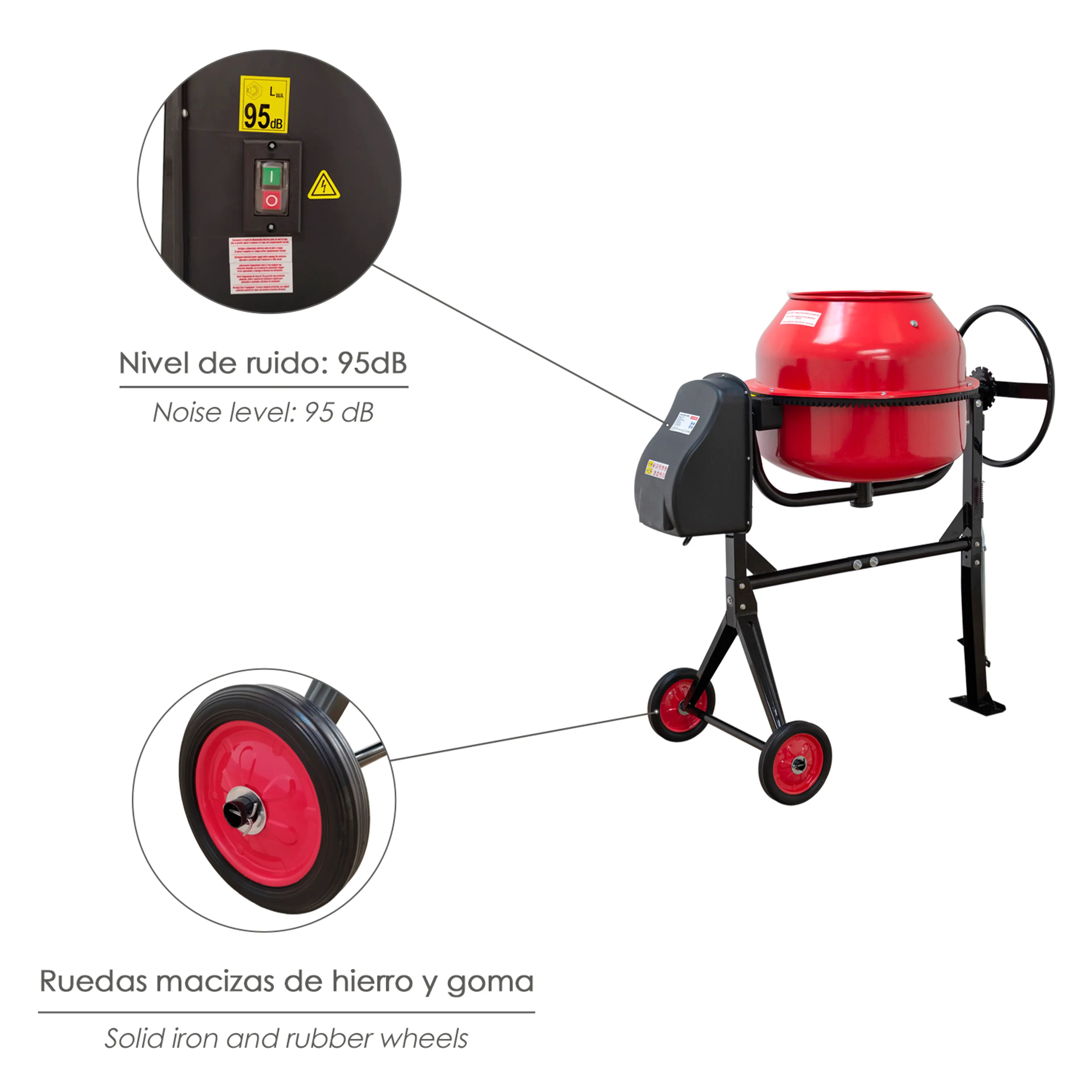 HORMIGONERA 160 LITROS / 650 W. DES