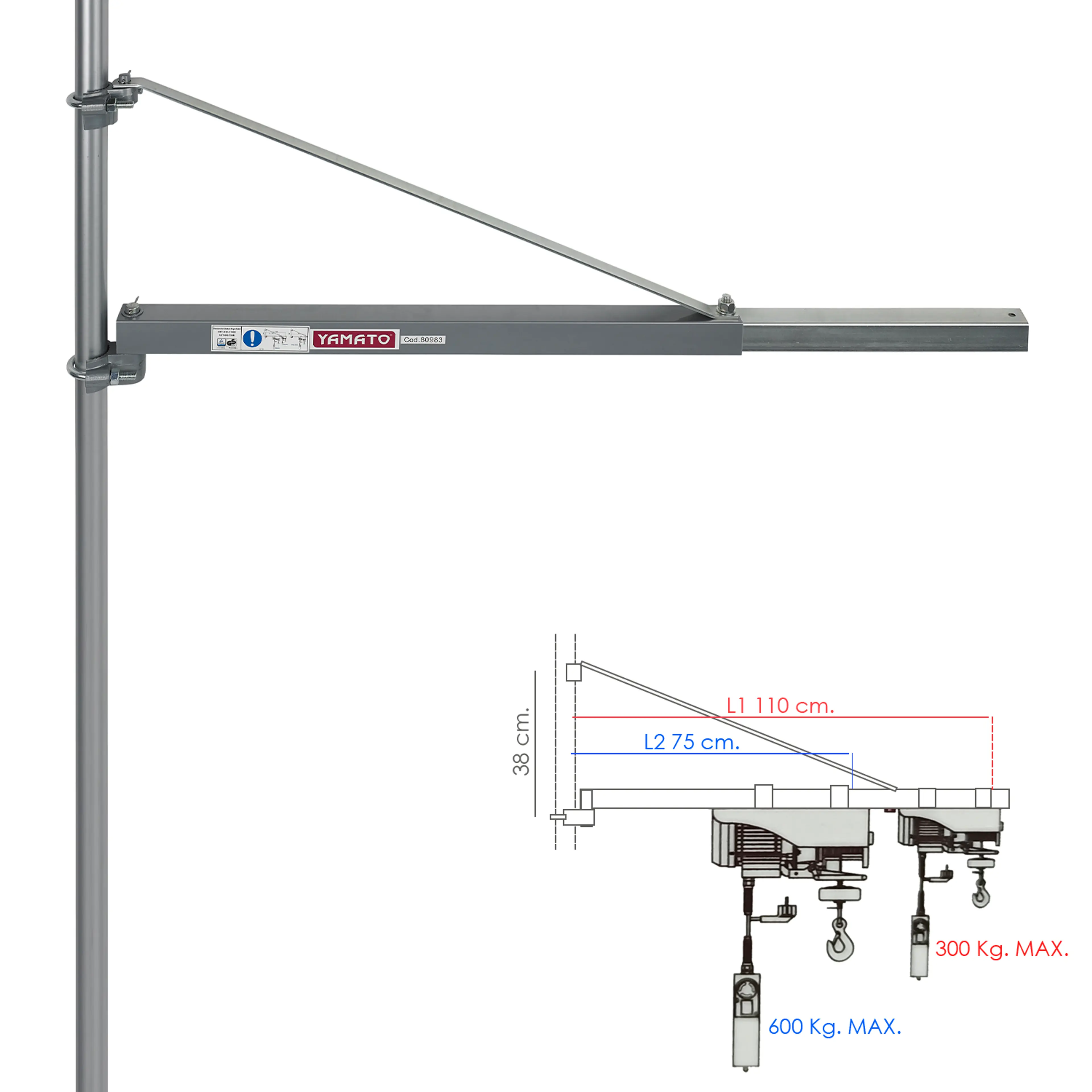 SOPORTE BRAZO POLIPASTOS 600 / 300 