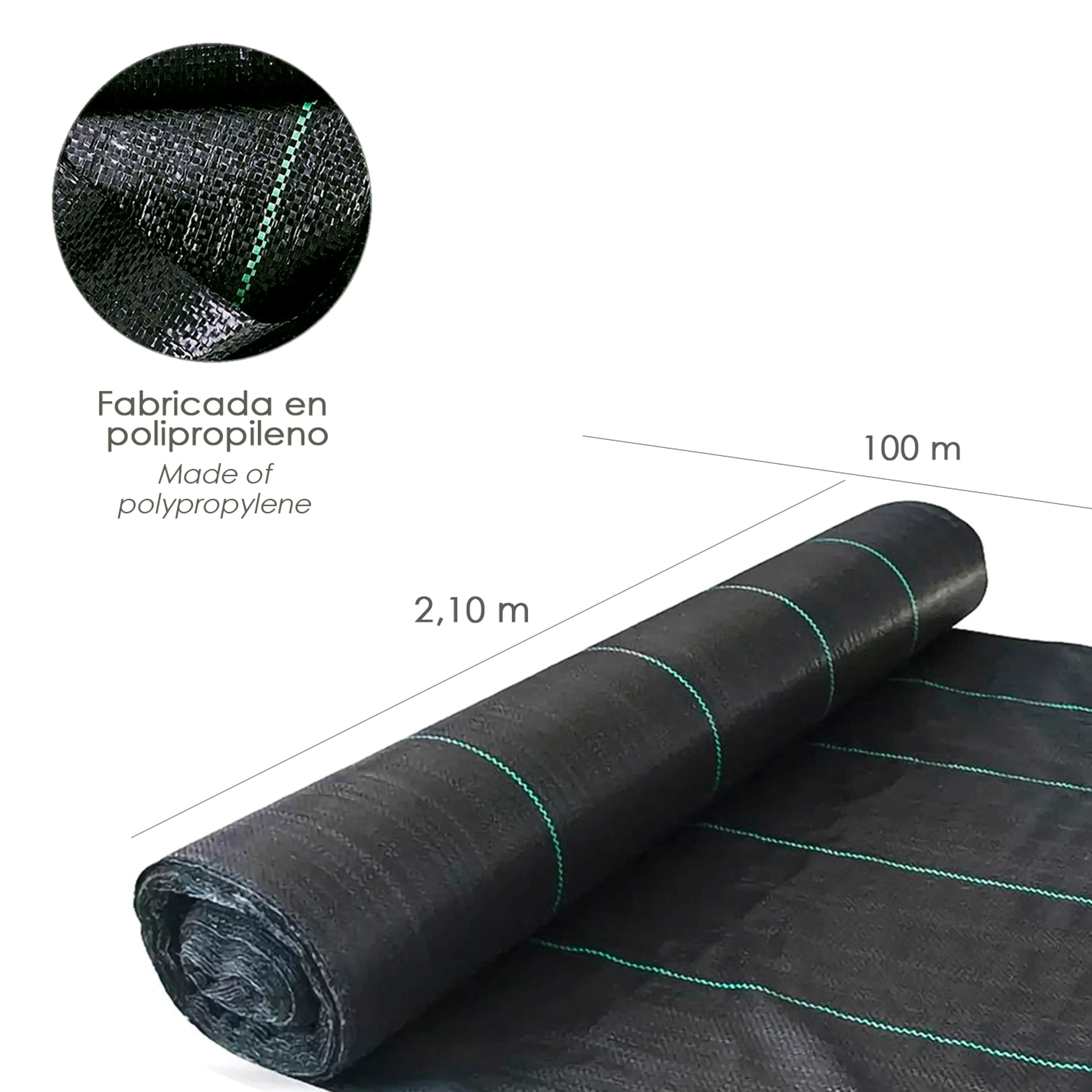MALLA ANTIHIERBAS (ROLLO 2,1X100 ME