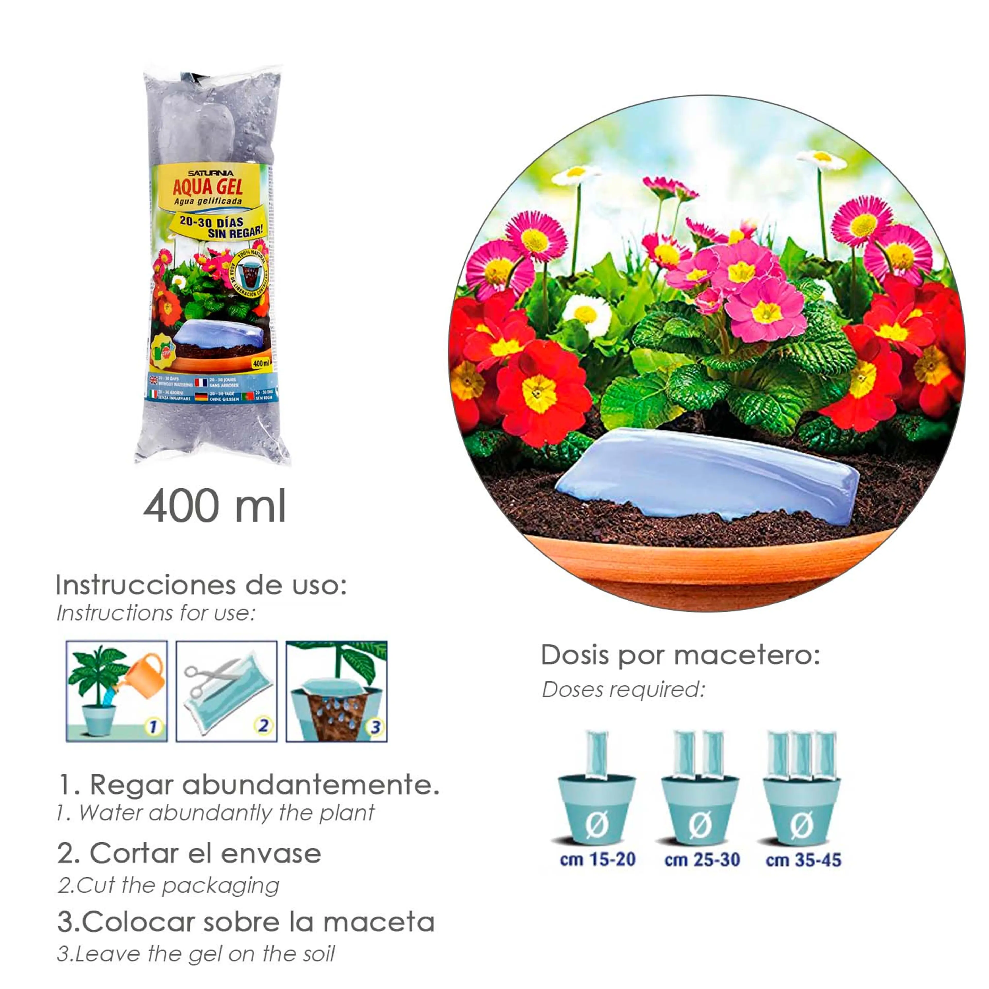 AGUA GELIFICADA "AQUA GEL" PARA RIE