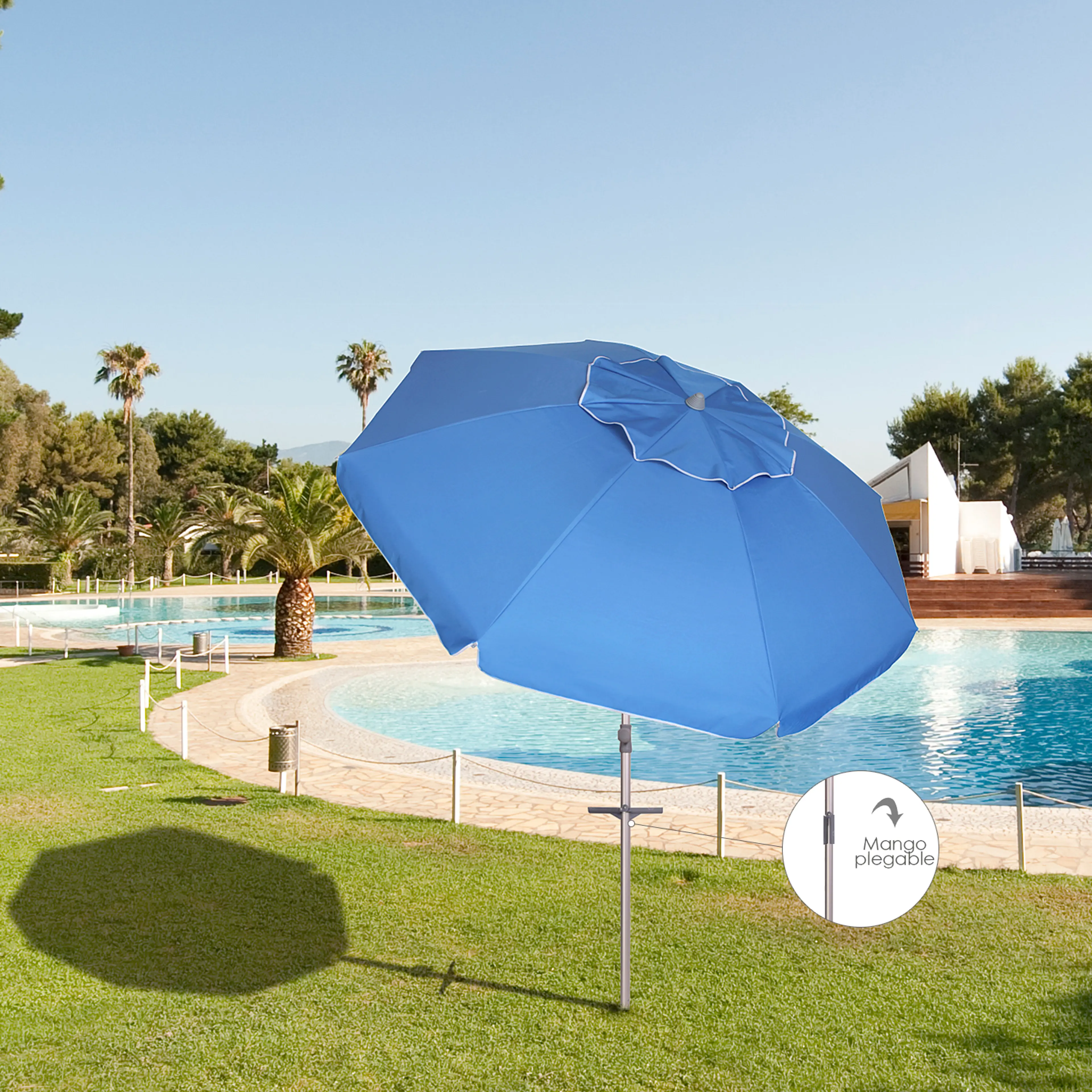 SOMBRILLA PLAYA ALUMINIO Ø 220 CM. 