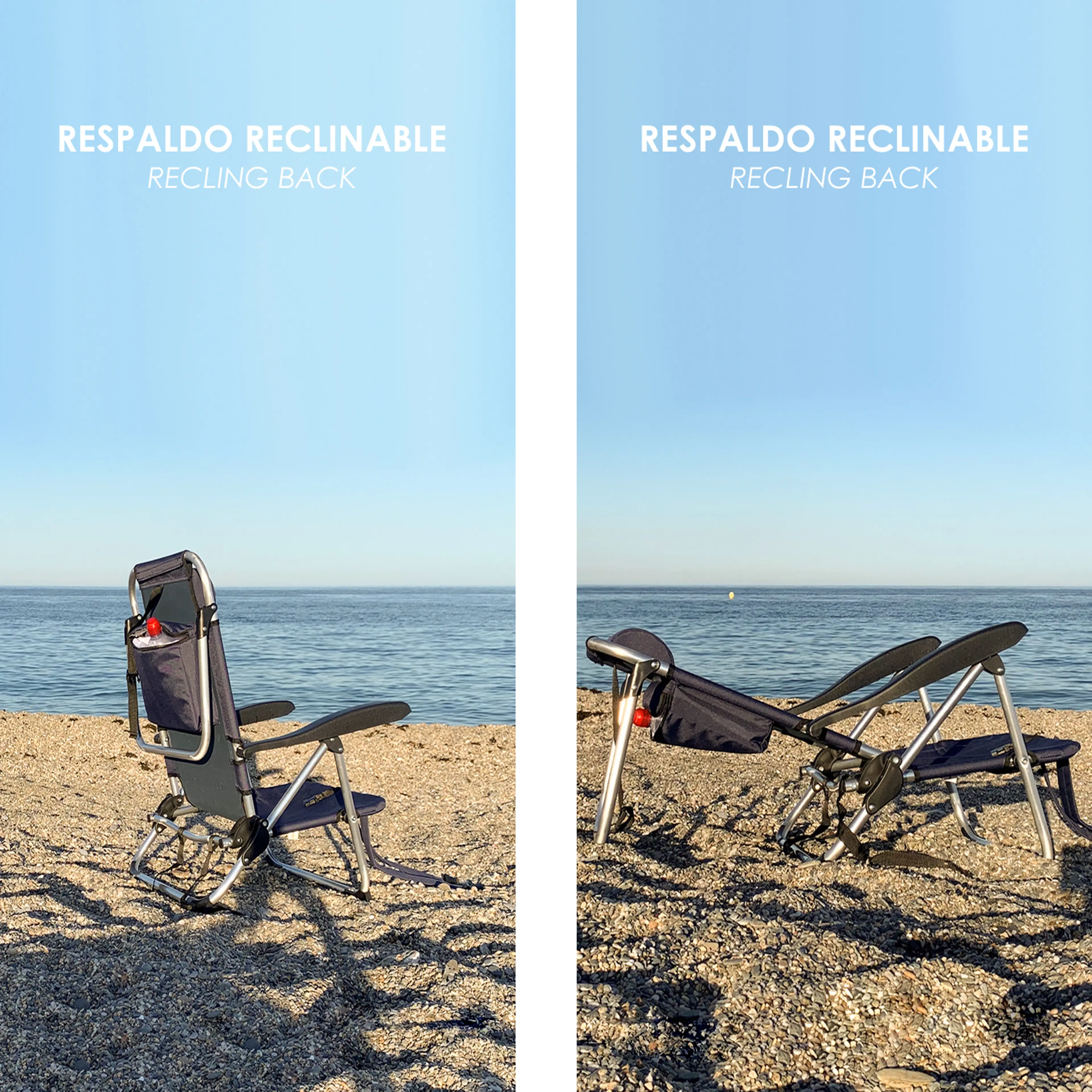 SILLA PLAYA ALUMINIO CON BOLSILLO I