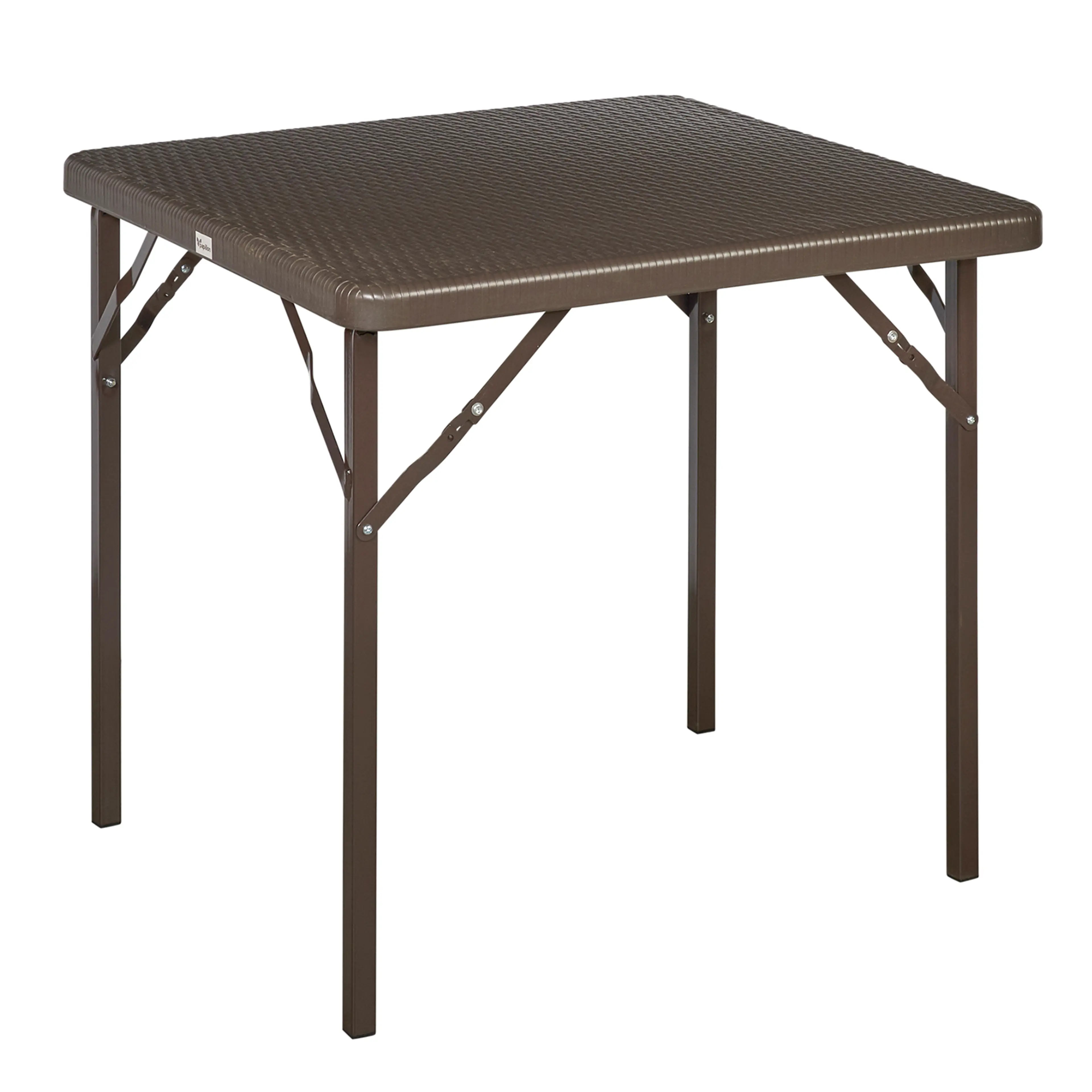 MESA PLEGABLE CUADRADA MARRON 78X78
