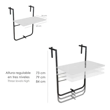 MESA PLEGABLE COLGANTE PARA BALCONE