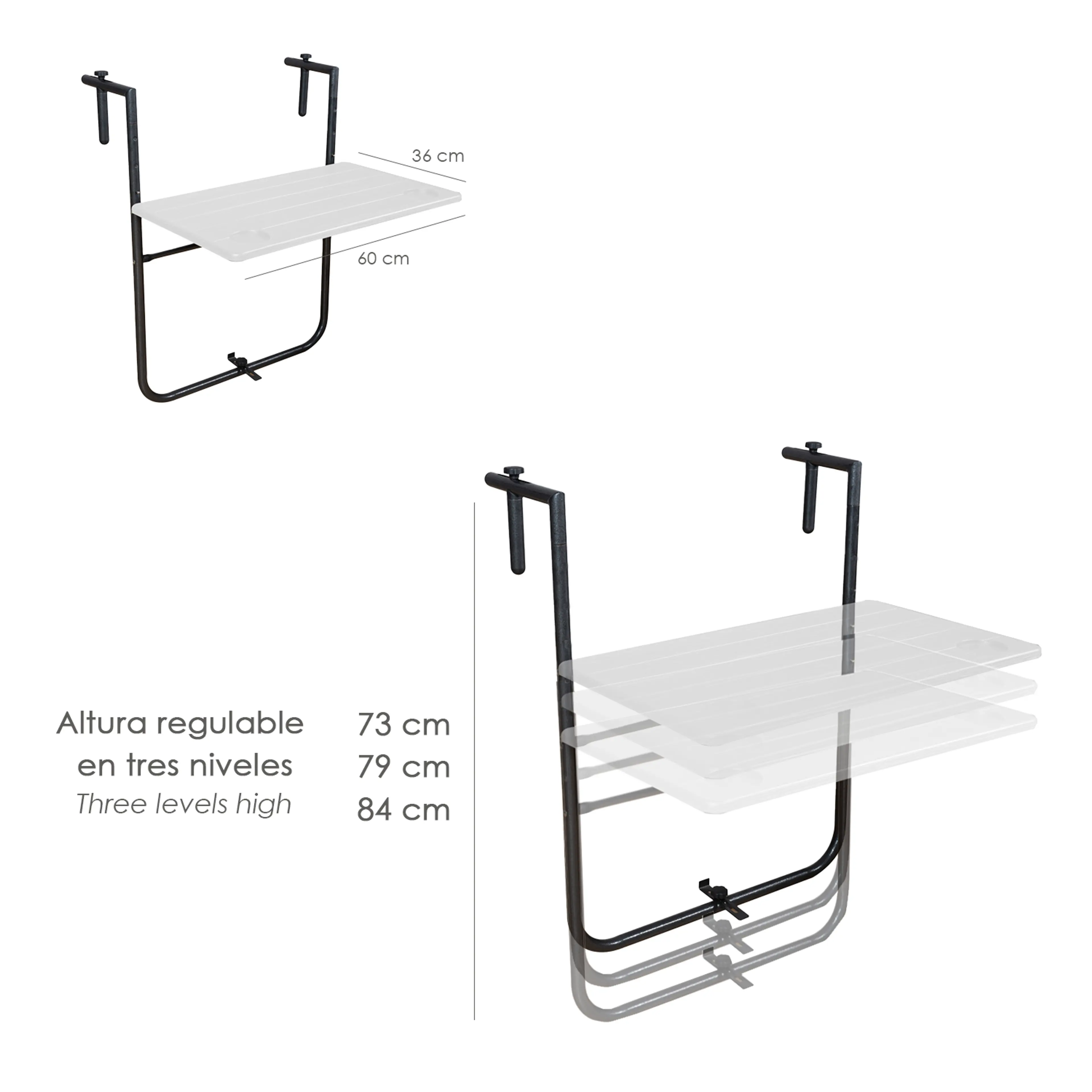 MESA PLEGABLE COLGANTE PARA BALCONE