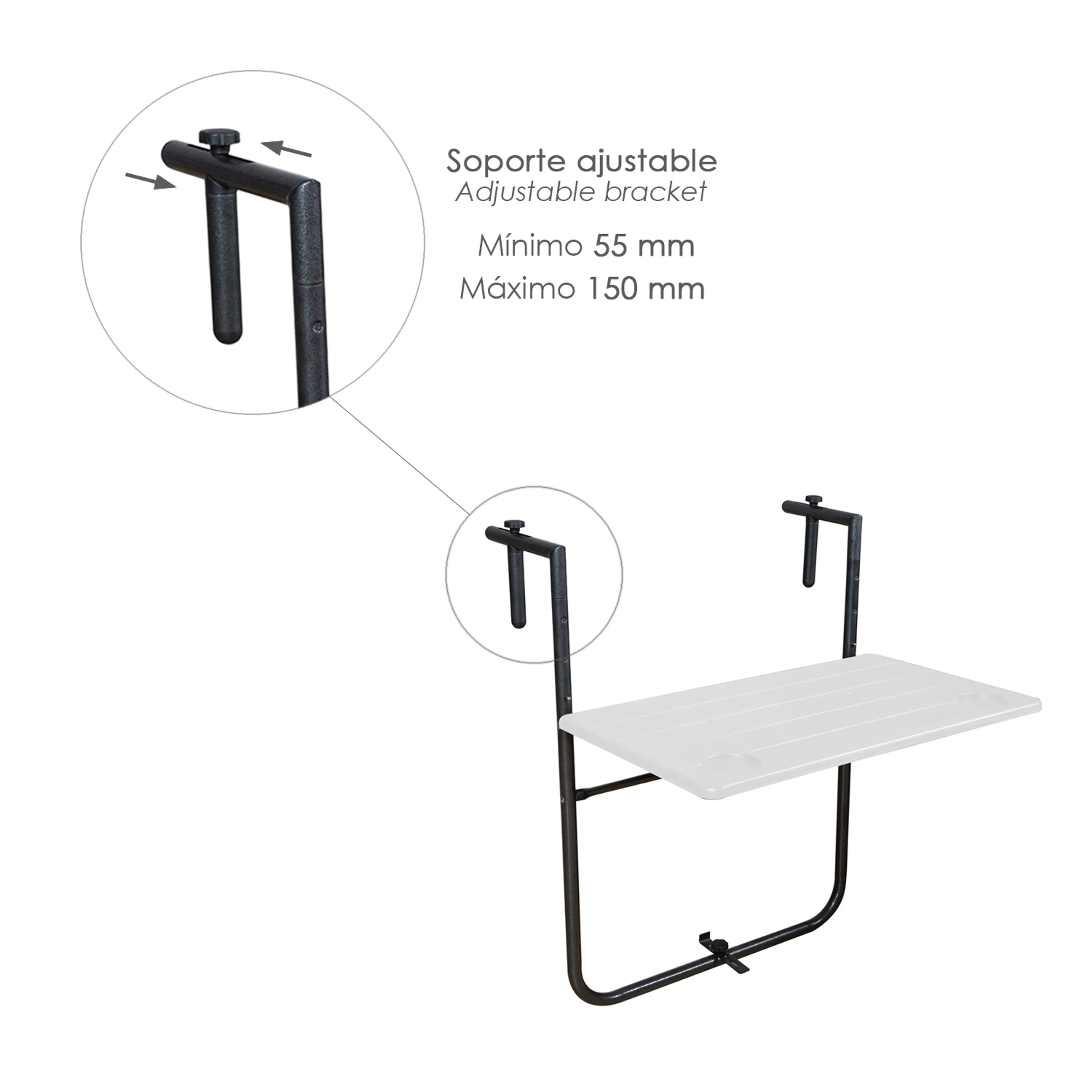 MESA PLEGABLE COLGANTE PARA BALCONE