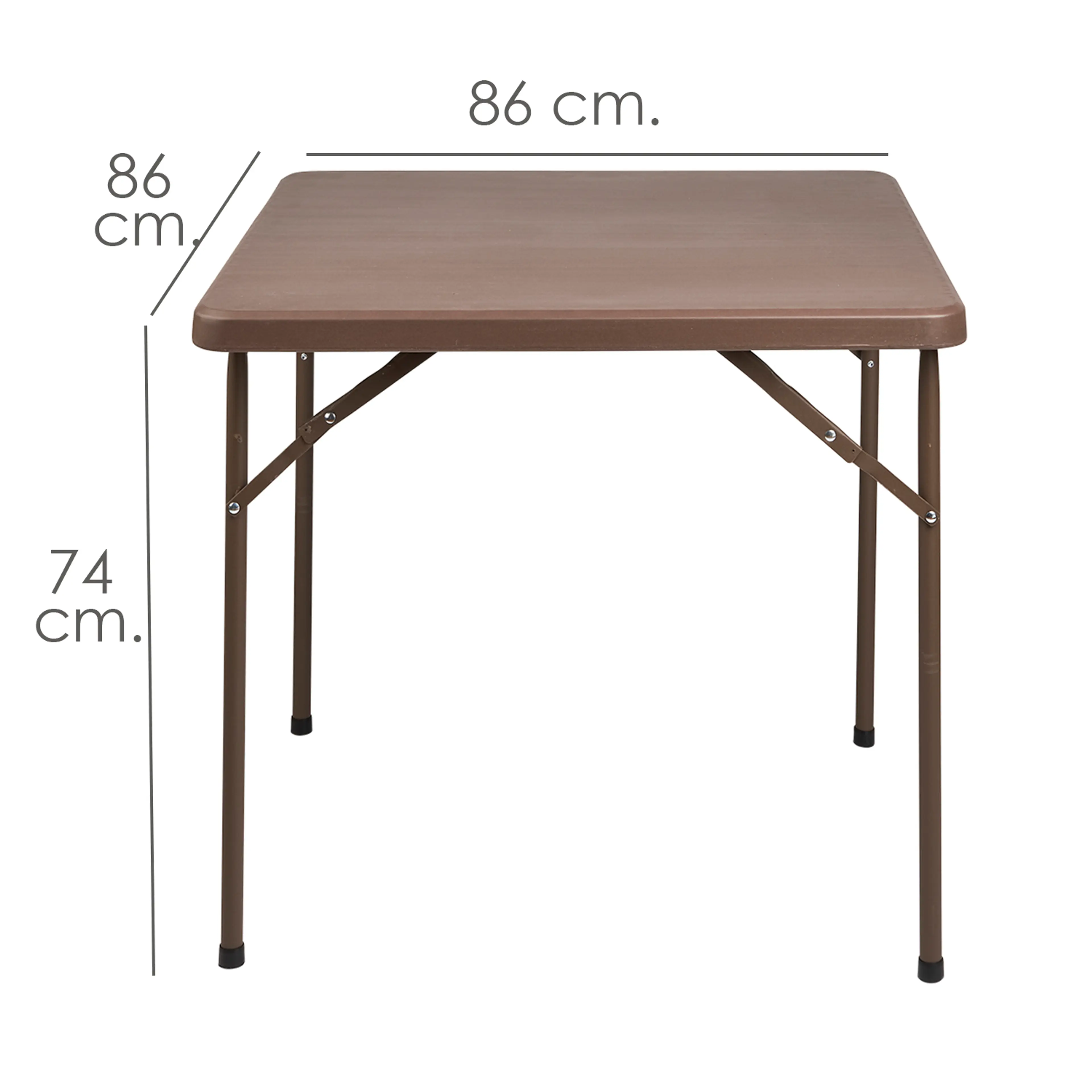 MESA PLEGABLE CUADRADA 86X86X74 CM.