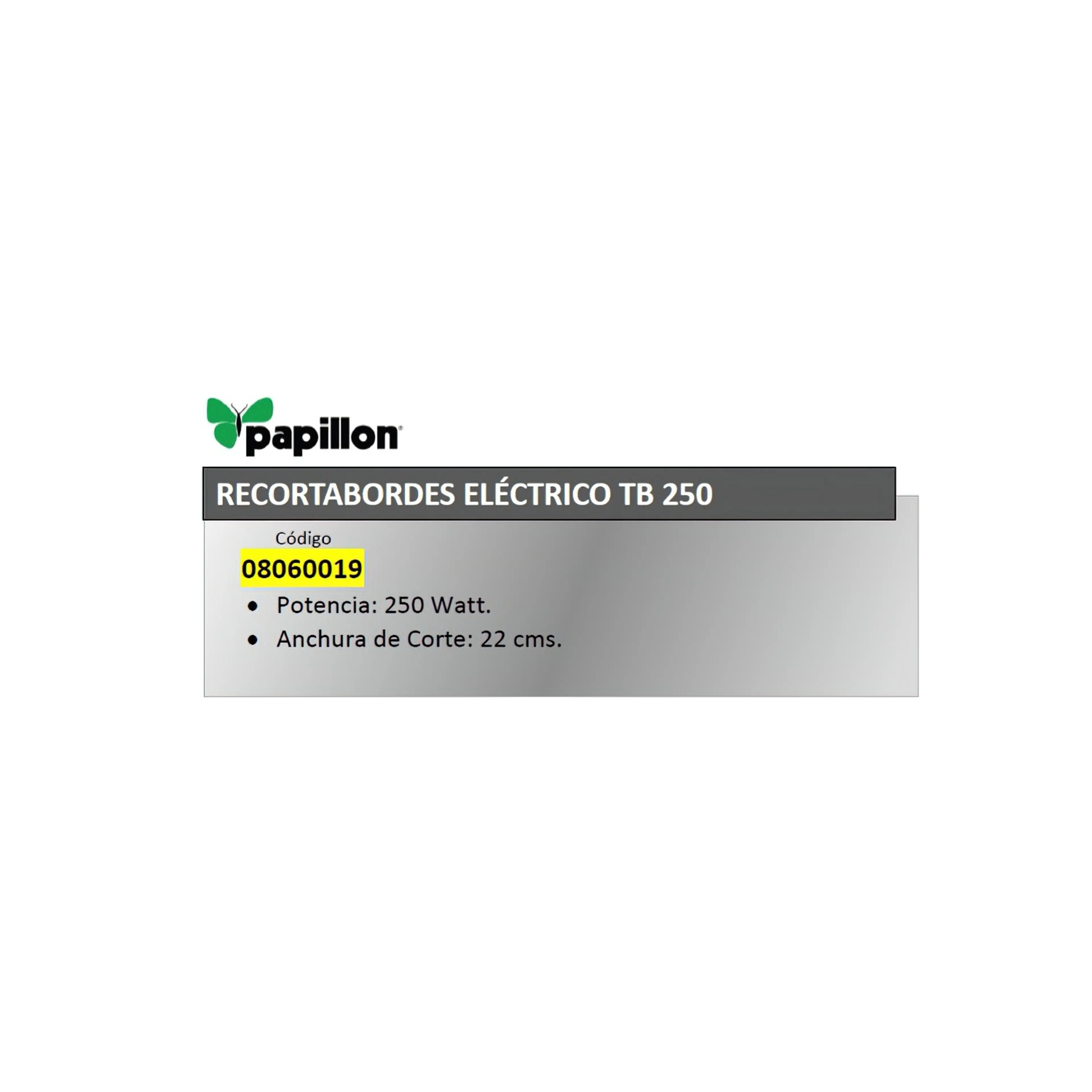 RECORTABORDES ELECTRICO PAPILLON 25