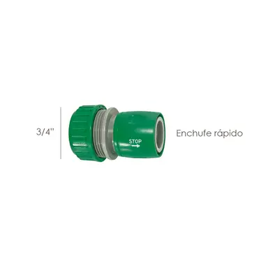 CONECTOR MANGUERA PLASTICO 3/4 CON 