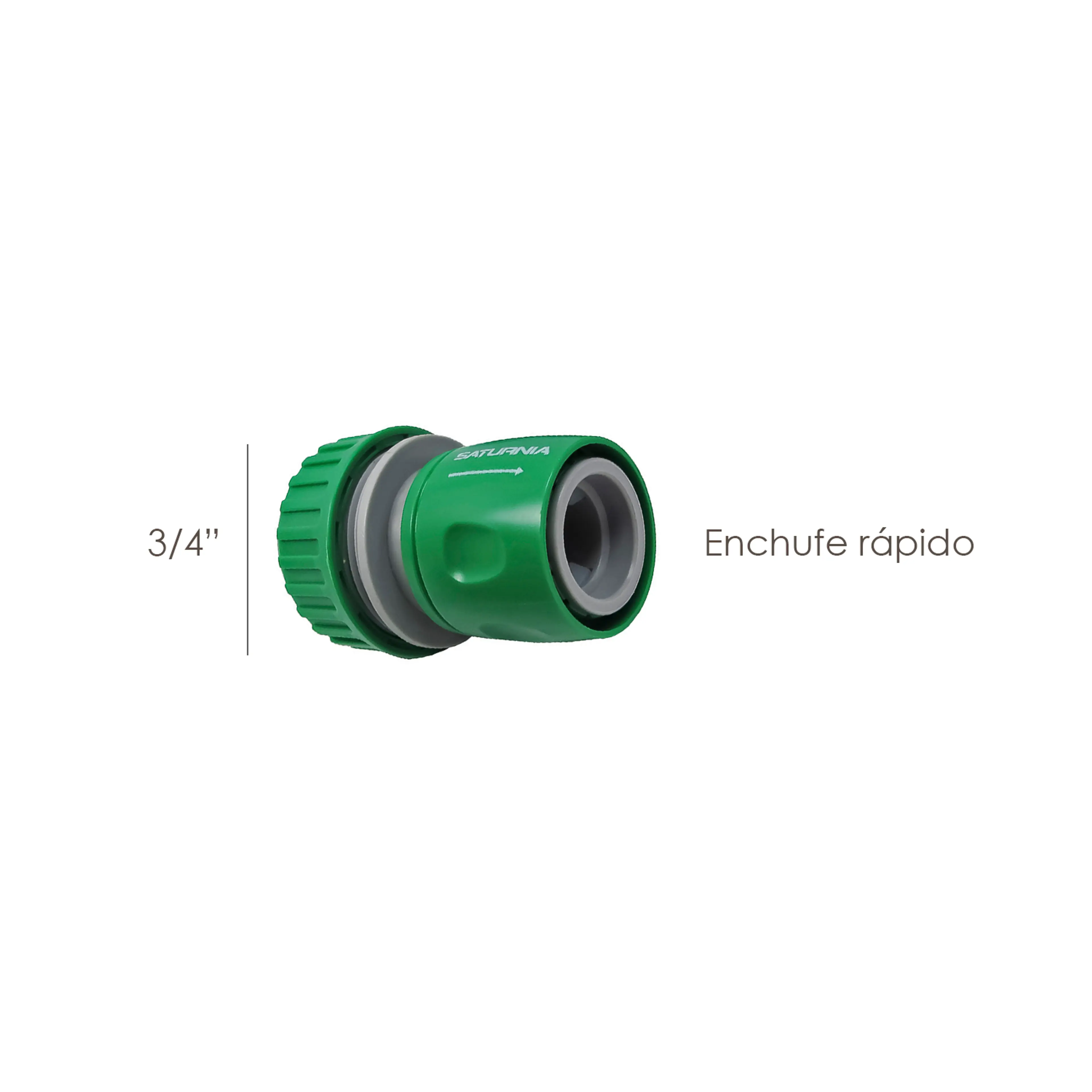CONECTOR MANGUERA PLASTICO 3/4     