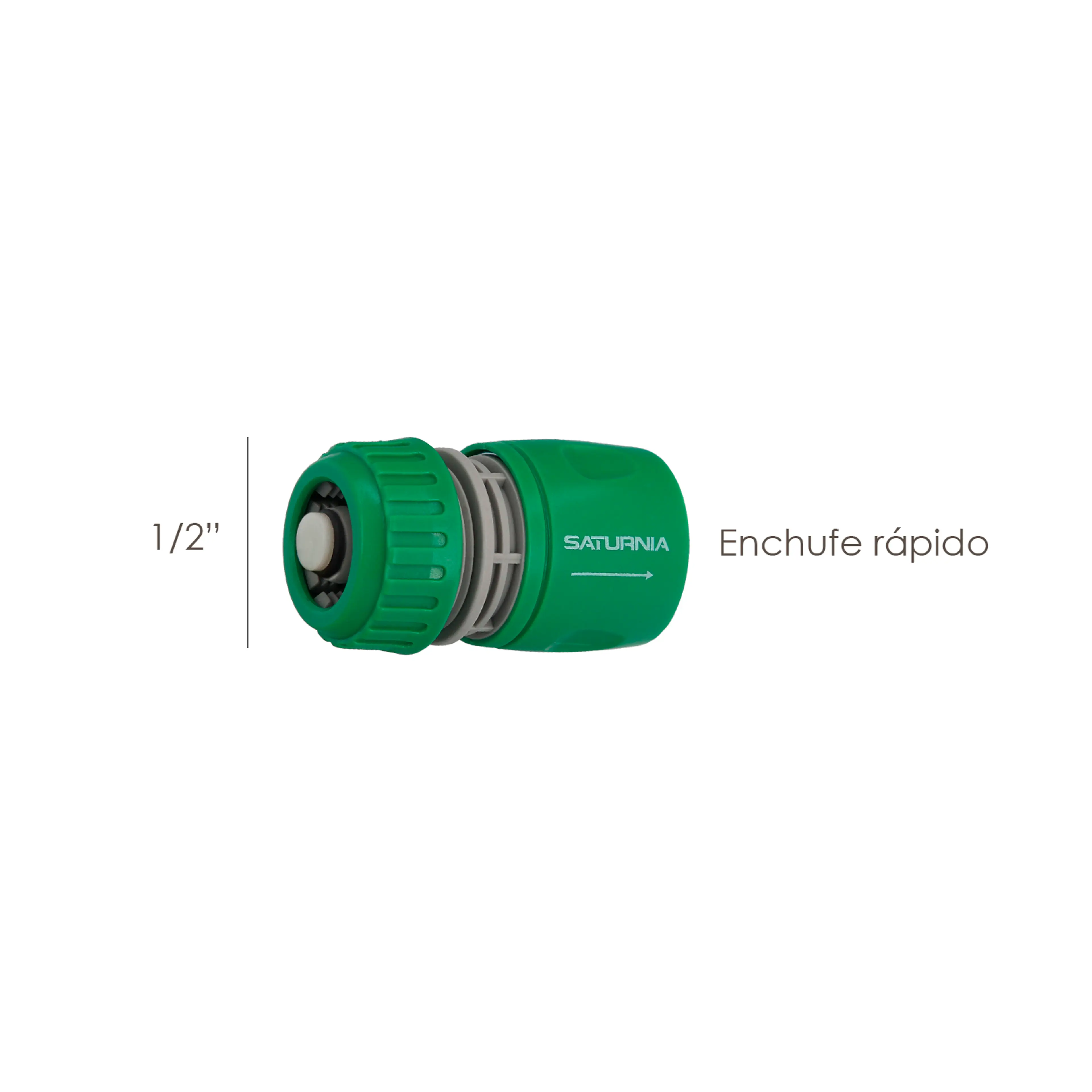 CONECTOR MANGUERA PLASTICO 1/2 CON 