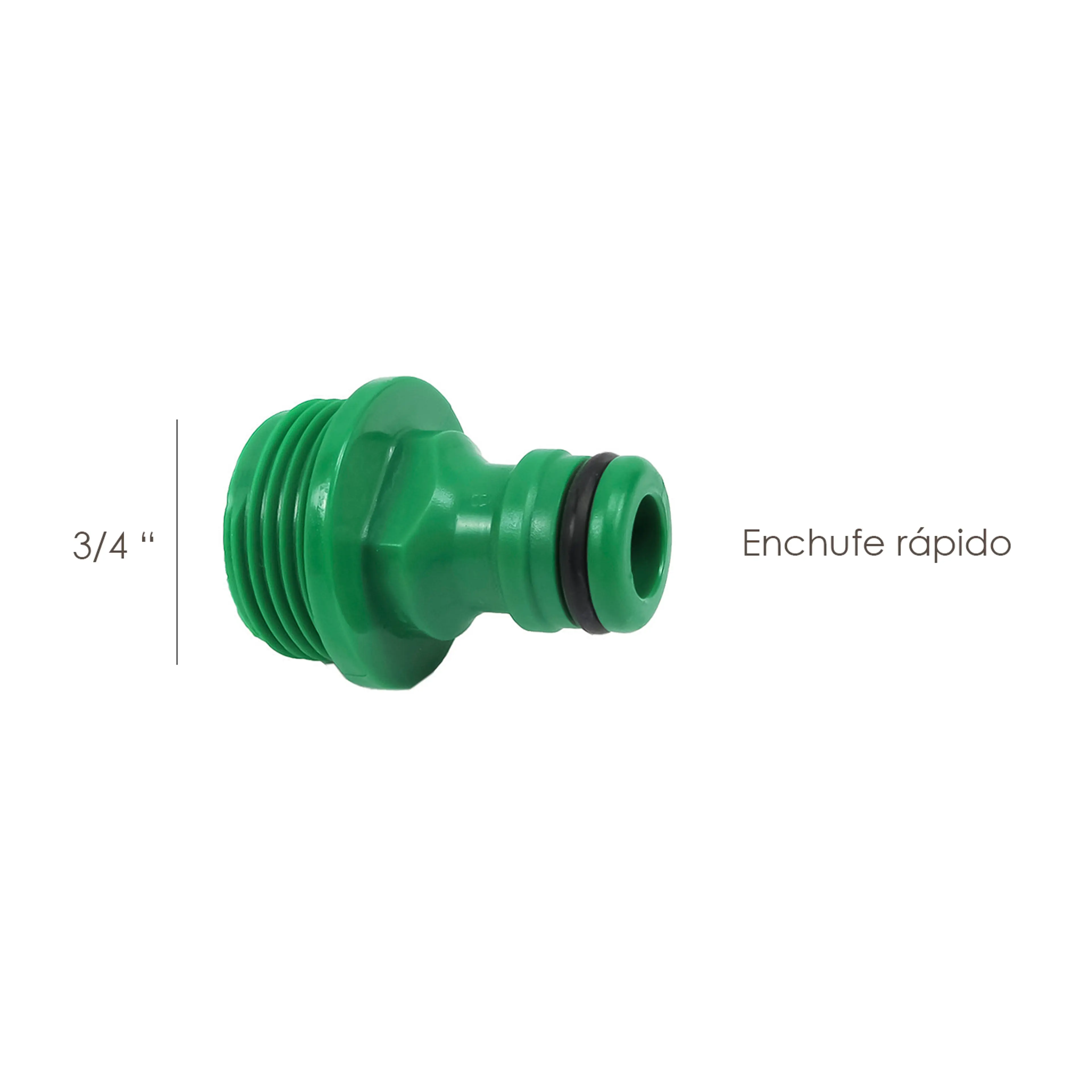 ADAPTADOR MANGUERA PLASTICO 3/4 MAC