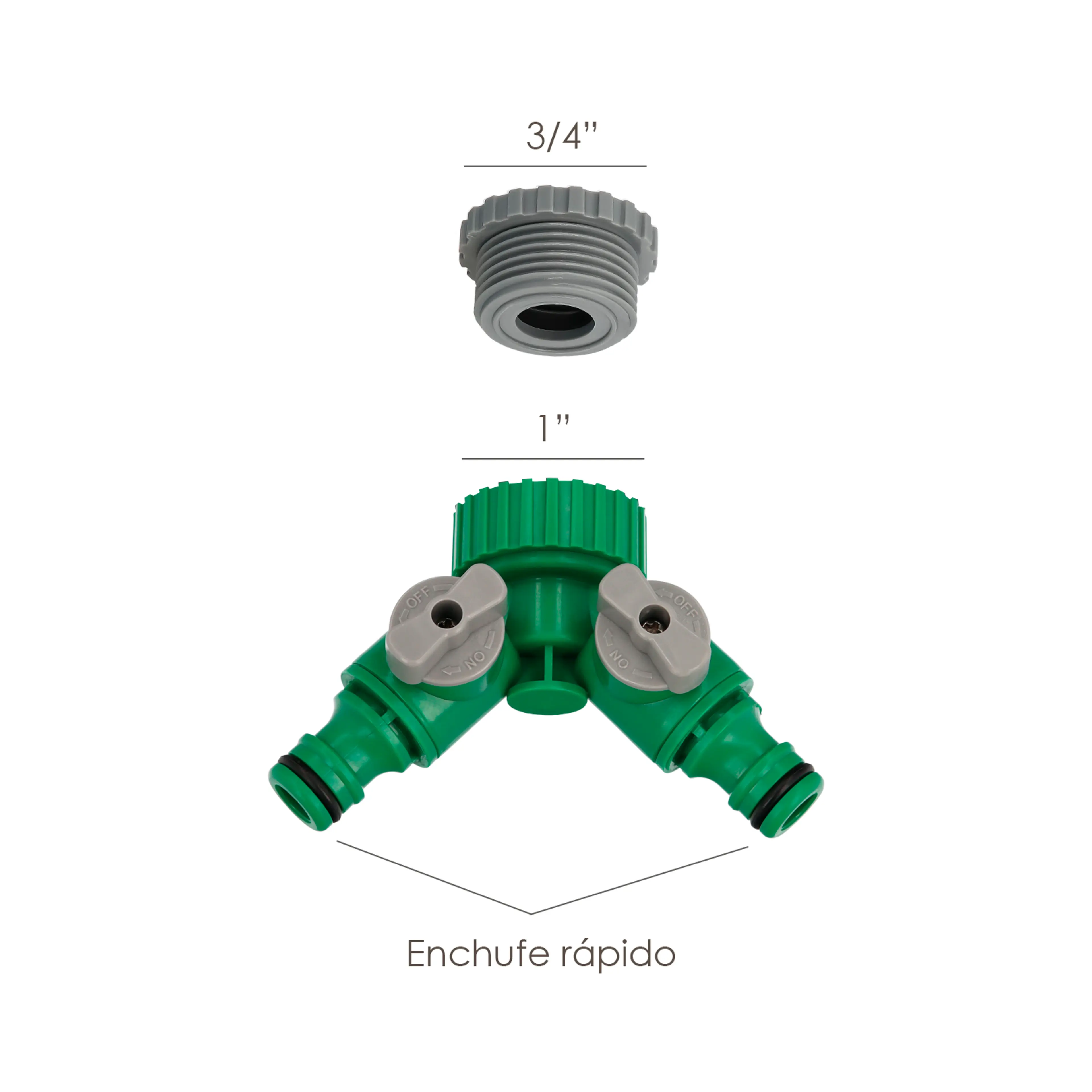 ADAPTADOR MANGUERA PLASTICO 3/4 - 1