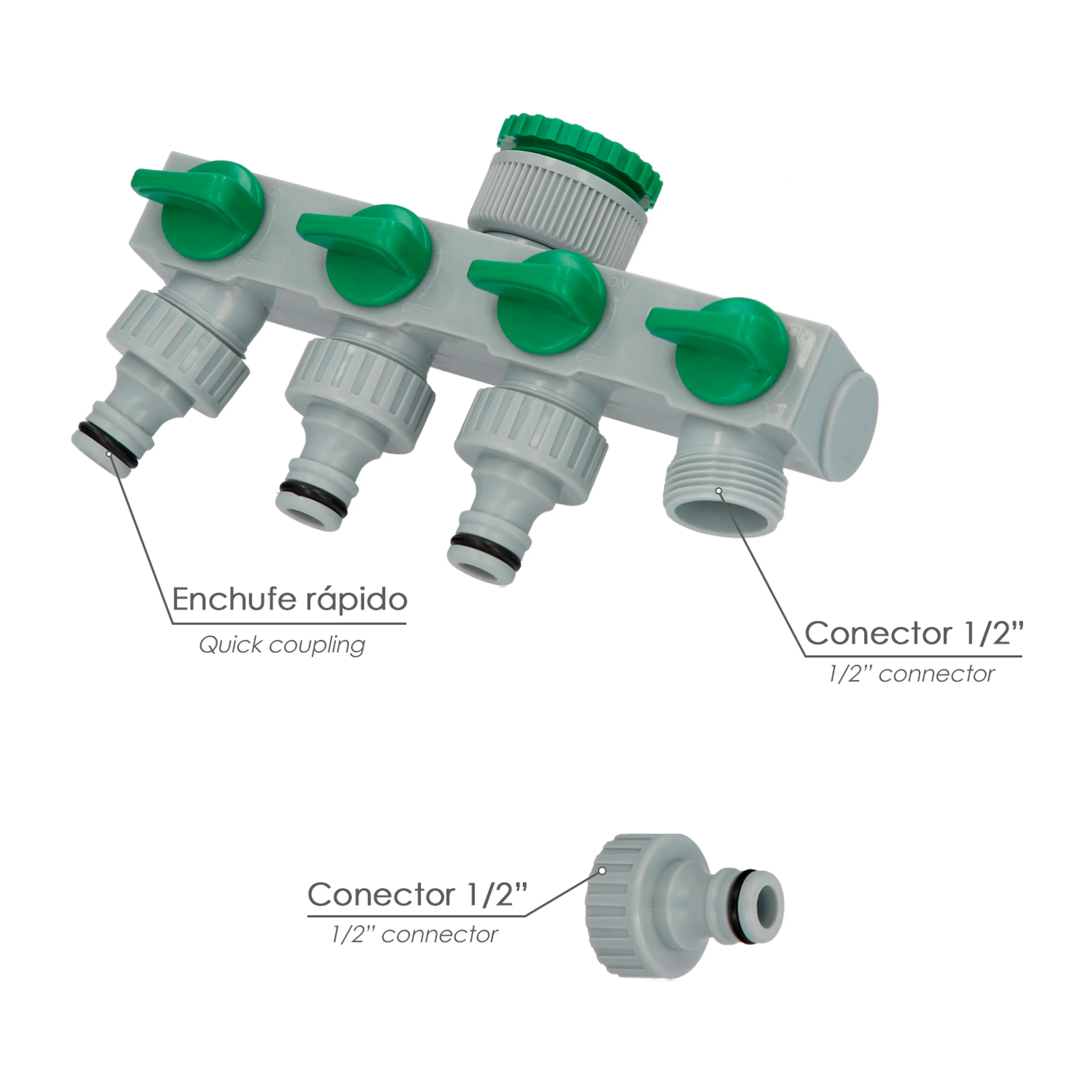 ADAPTADOR MANGUERA PLASTICO 3/4 - 1