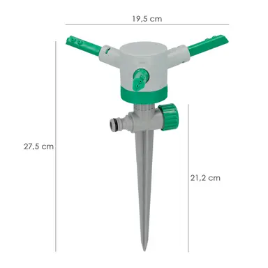 ASPERSOR PLÁSTICO 3 BRAZOS CON PINC