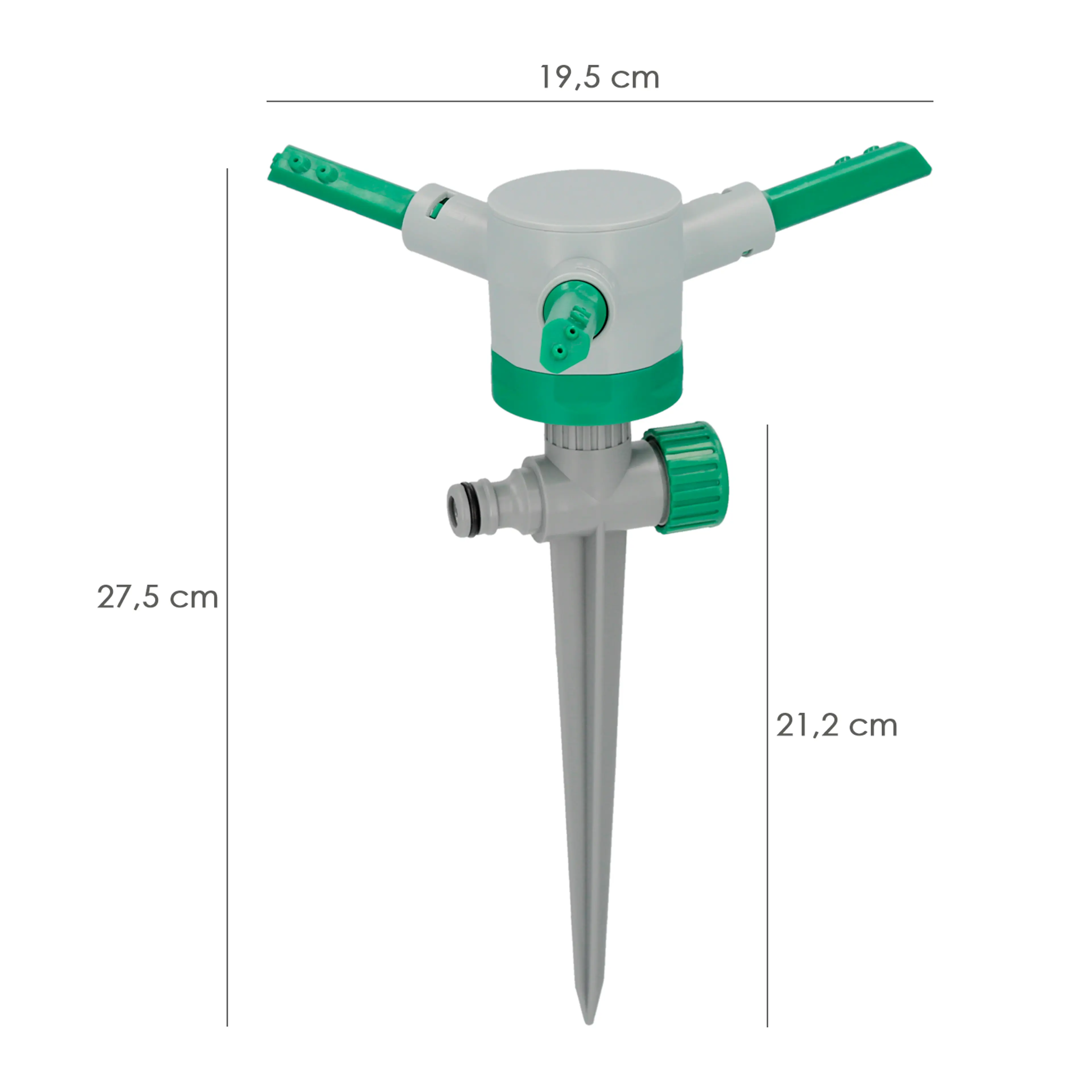 ASPERSOR PLÁSTICO 3 BRAZOS CON PINC