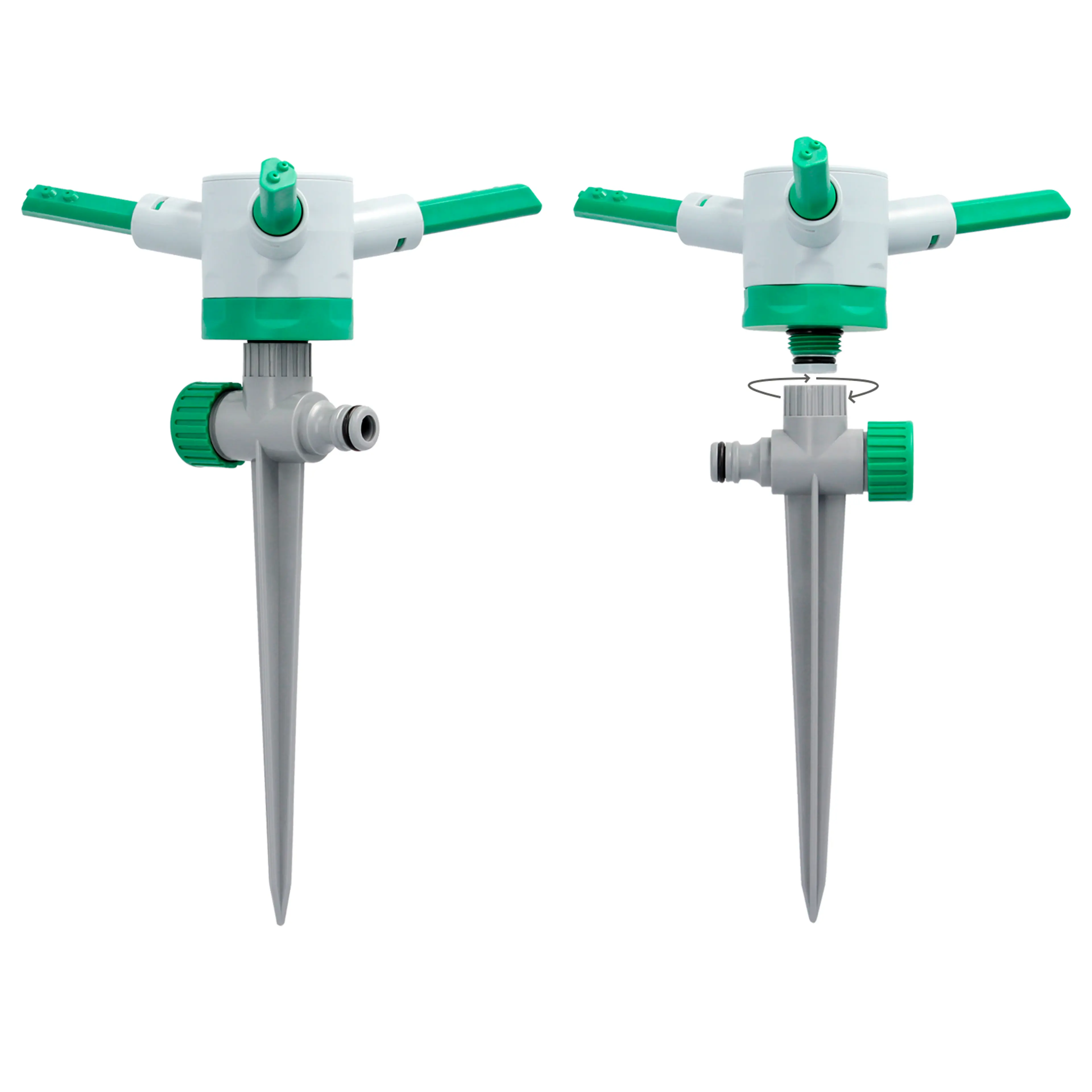 ASPERSOR PLÁSTICO 3 BRAZOS CON PINC
